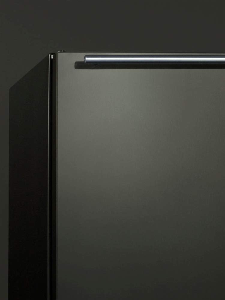 Summit Appliance AL54KSHH Built-in Undercounter ADA Compliant 4.8 cu.ft. 24 Wide All-refrigerator with Black Stainless Steel Door, Horizontal Handle, Black Cabinet, Door Storage and Digital Controls