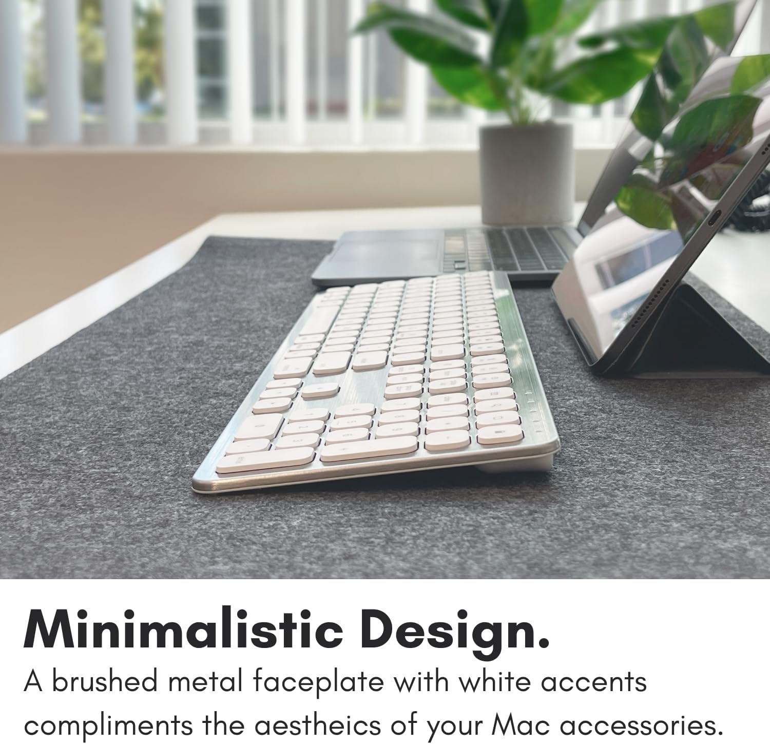 Macally Premium-Bluetooth-Tastatur für Mac — Kompatible Apple-Tastatur mit Ziffernblock — Kabellose Tastatur für mehrere Geräte für MacBook Pro/Air, Mac Mini Pro, iMac, Laptop