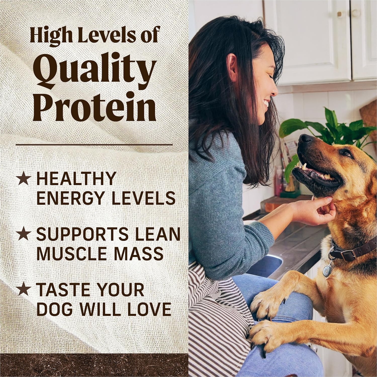 طعام Merrick Premium Grain Free Dry للكلاب البالغة، طعام صحي وطبيعي مع سمك السلمون الحقيقي والبطاطا الحلوة - كيس 4.0 رطل
