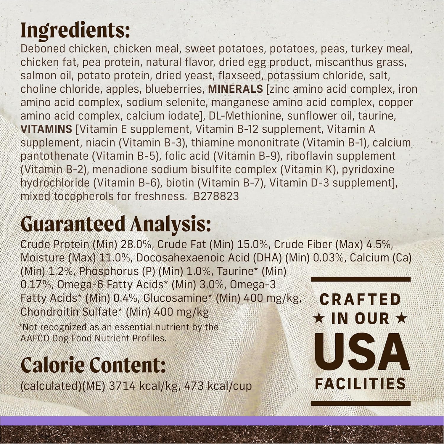 Nourriture sèche Merrick Premium sans céréales pour chiots, croquettes saines et naturelles à base de vrai poulet et de patates douces, sac de 22 livres