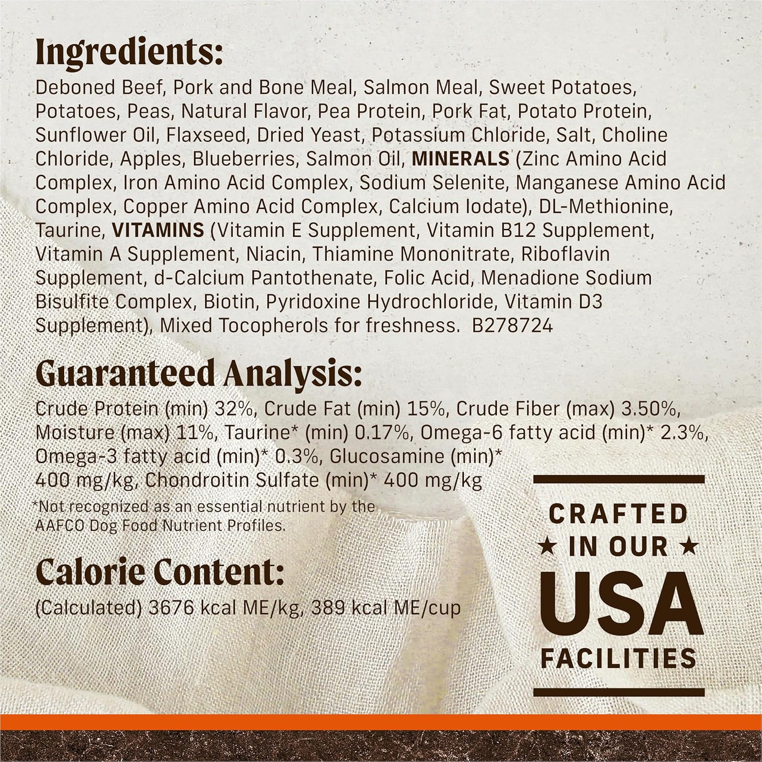 Alimento seco Merrick Premium sin cereales para perros adultos, croquetas sanas y naturales, auténtica carne de res y batata de Texas, bolsa de 10 libras
