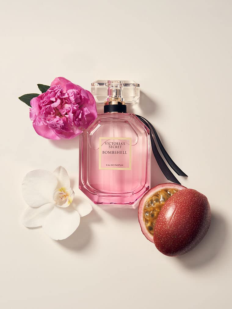 عطر فيكتوريا سيكريت بومبشيل أو دو برفيوم، برائحة فاكهة العاطفة الأرجوانية، وزهرة الفاوانيا شانغريلا، وزهرة الأوركيد الفانيليا، عطور للنساء (3.4 أونصة)