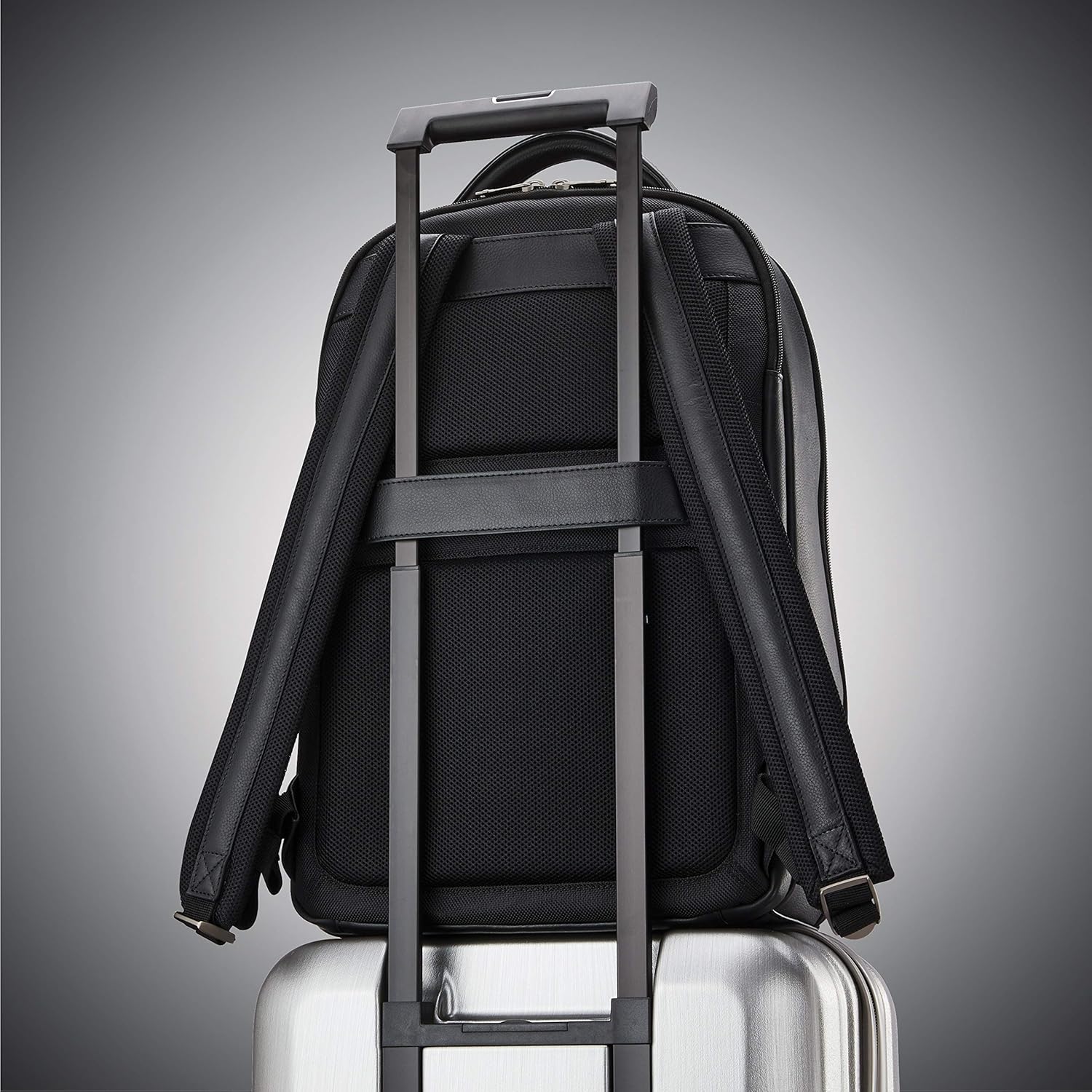 Zaino Samsonite Classic in pelle, nero, taglia unica