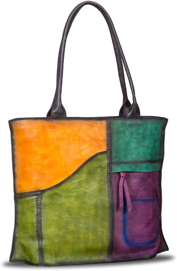 Schultertasche aus echtem Leder, Tragetasche für Damen, Vintage-Geldbörsen und Handtaschen aus echtem Leder, Tragetasche mit Henkel