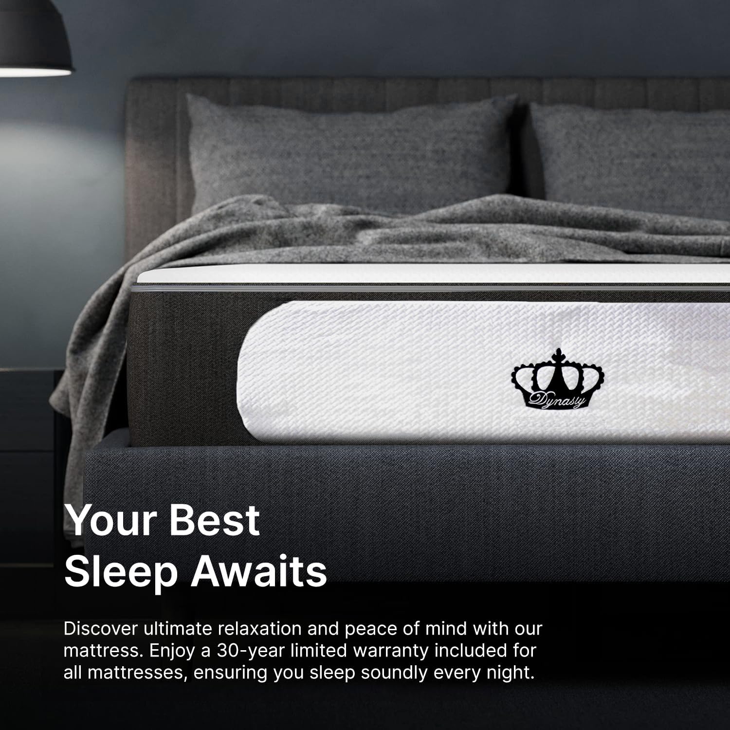 DynastyMattress King Mattress 14.5” Inch CoolBreeze Plush Medium-Soft Gel Memory Foam Mattress Bed, King Size 60x80 (USA Made) · v2