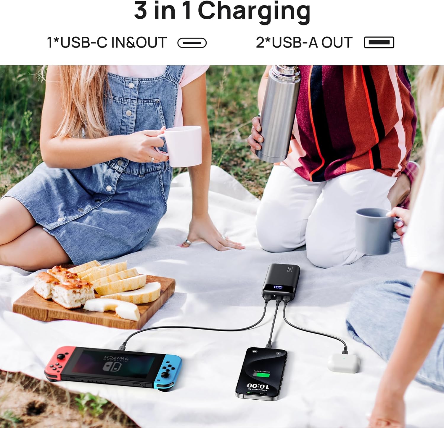INIU Portable Charger, 22.5W 20000mAh USB C in Out Power Bank Fast Charging, PD 3.0 QC 4.0 LED Display Phone Battery Pack Compatible with iPhone 16 15 14 13 Pro Samsung S23 Google iPad Tablet, etc