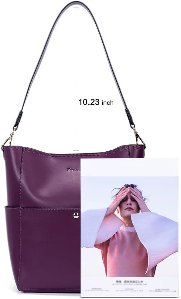 BOSTANTEN Womens Leather Designer Handbags Tote Purses Shoulder Bucket Bags · v2