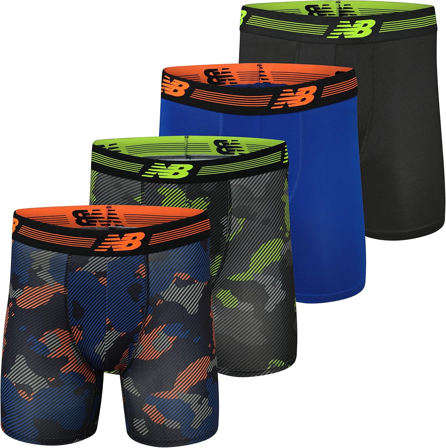 New Balance Mens Performance 6 No Fly Boxer Brief (4 Pack)