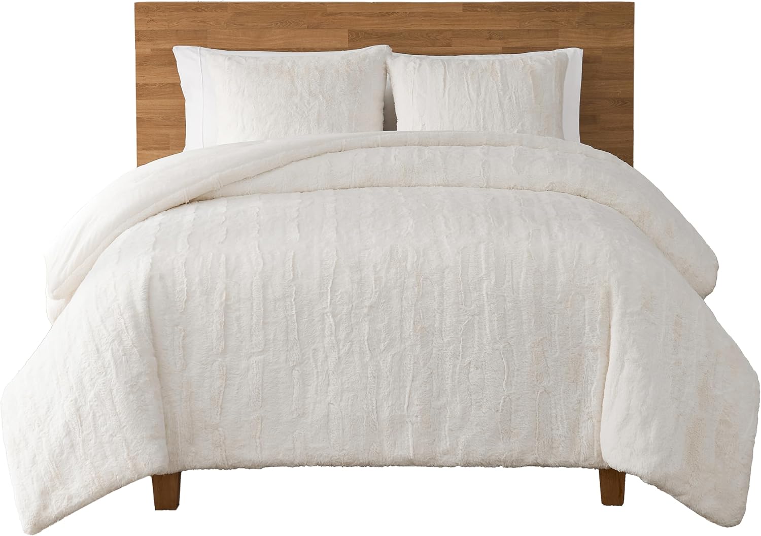 UGG 13712 Alondra King Comforter Set Soft Cozy Bedding Faux Fur Comforter and Two Pillow Shams Hotel Style Luxury Blanket Set for Bedroom Accents, King, Snow · v2