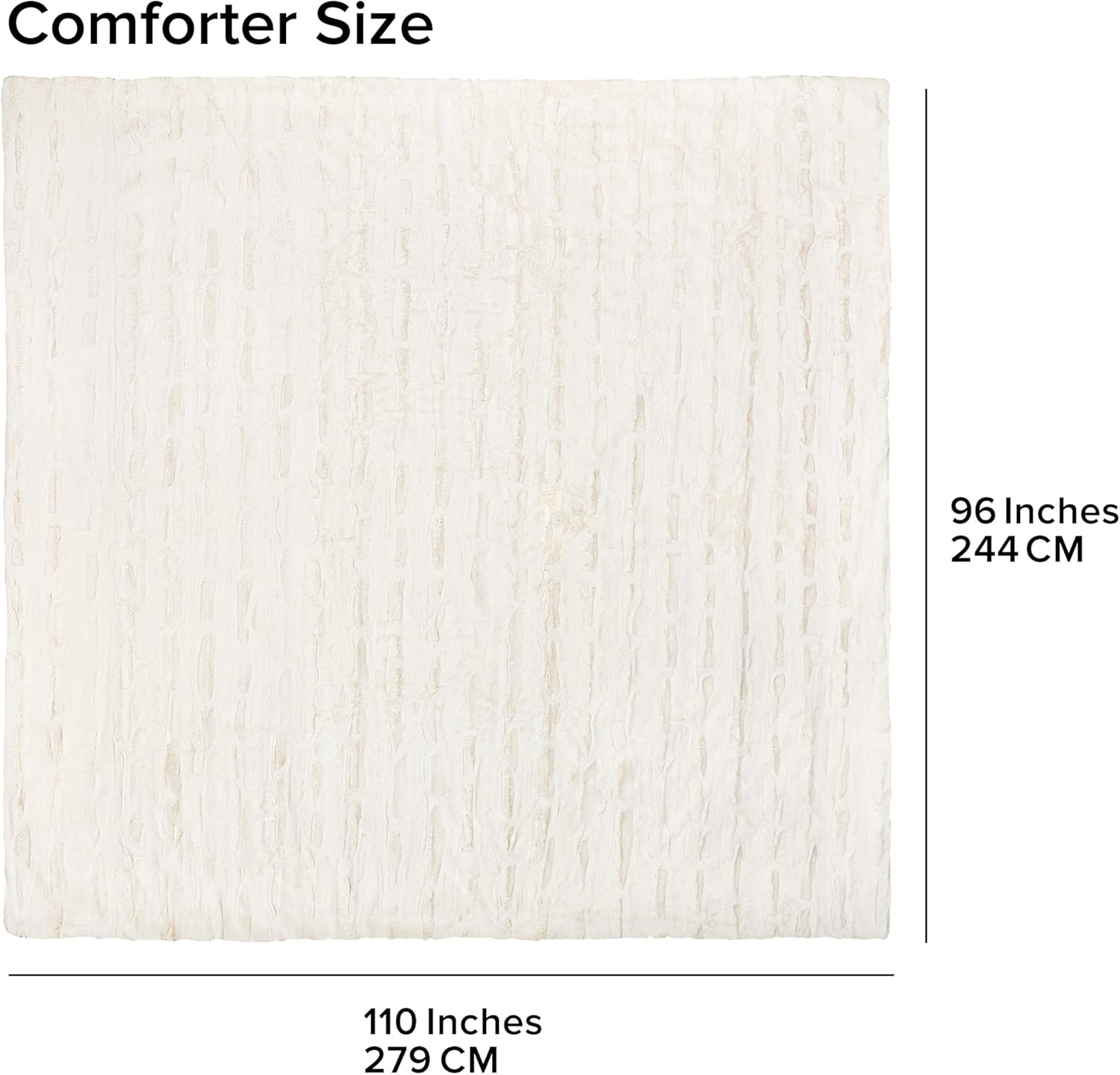 UGG 13712 Alondra King Comforter Set Soft Cozy Bedding Faux Fur Comforter and Two Pillow Shams Hotel Style Luxury Blanket Set for Bedroom Accents, King, Snow · v2