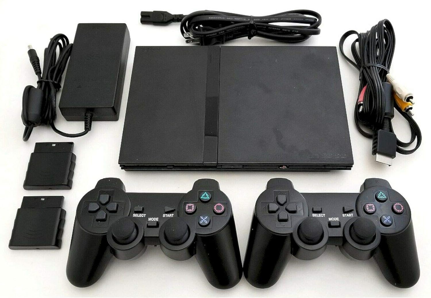 Sony PS2 SLIM Oyun Sistemi 2 KABLOSUZ DENETLEYİCİ PLAYSTATION-2 Oyun Konsolu (Yenilendi)
