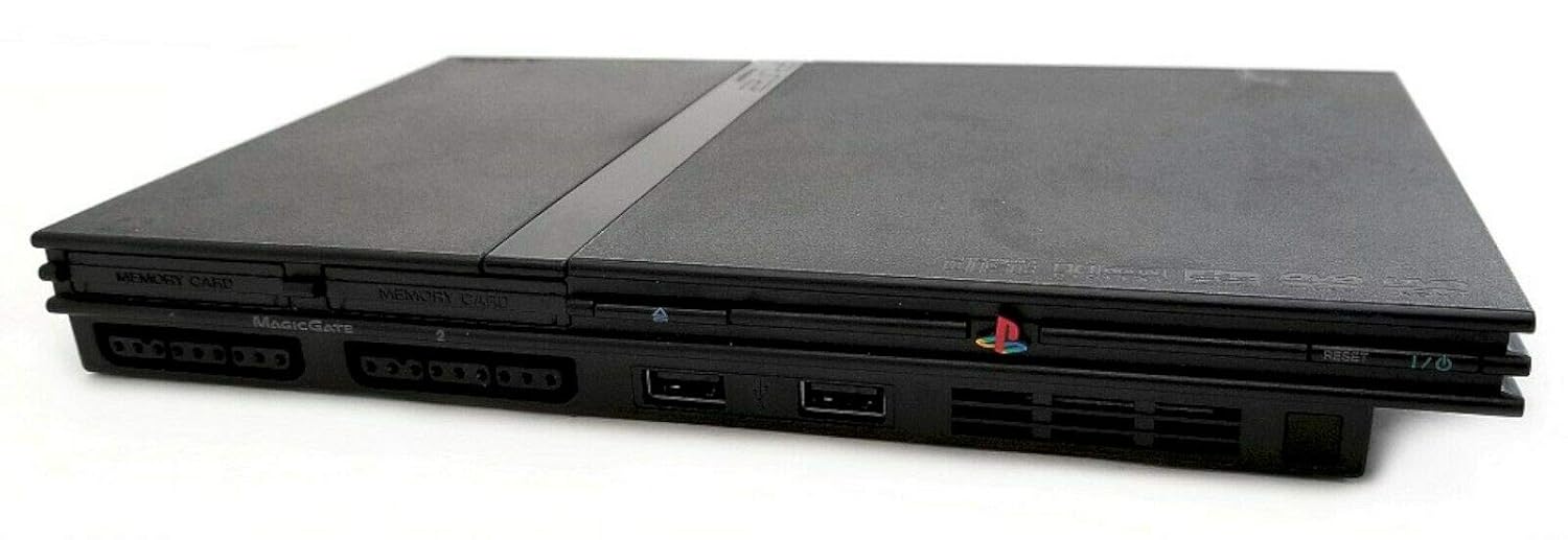 Sony PS2 SLIM Oyun Sistemi 2 KABLOSUZ DENETLEYİCİ PLAYSTATION-2 Oyun Konsolu (Yenilendi)