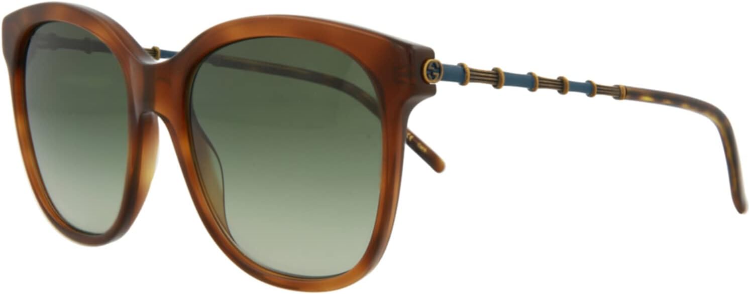 Gucci Sonnenbrille, quadratisch/rechteckig, Havanna-Goldgrün, Luxus-Brillen, hergestellt in Italien, Acetat-Rahmen, Designer-Mode für den täglichen Luxus