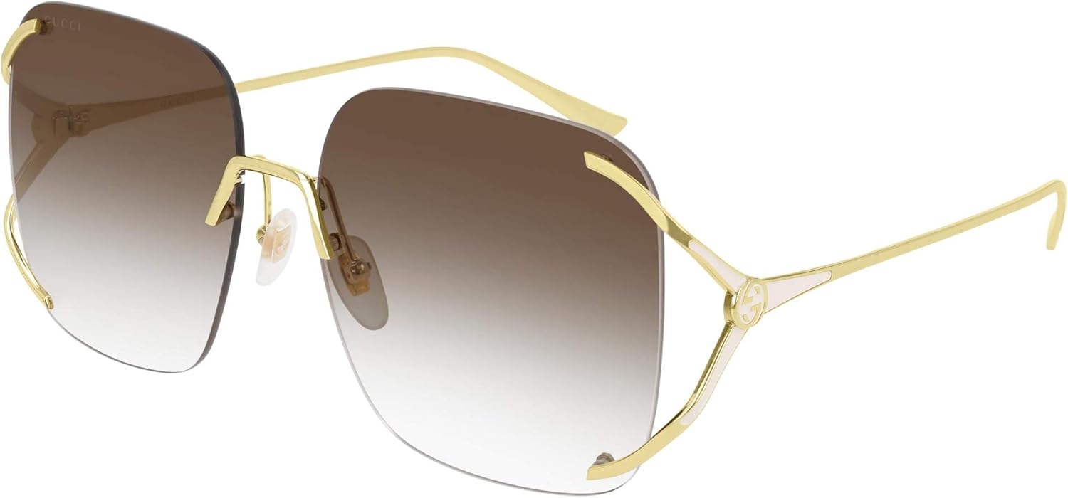 Kwadratowe okulary przeciwsłoneczne Gucci z logo damskie