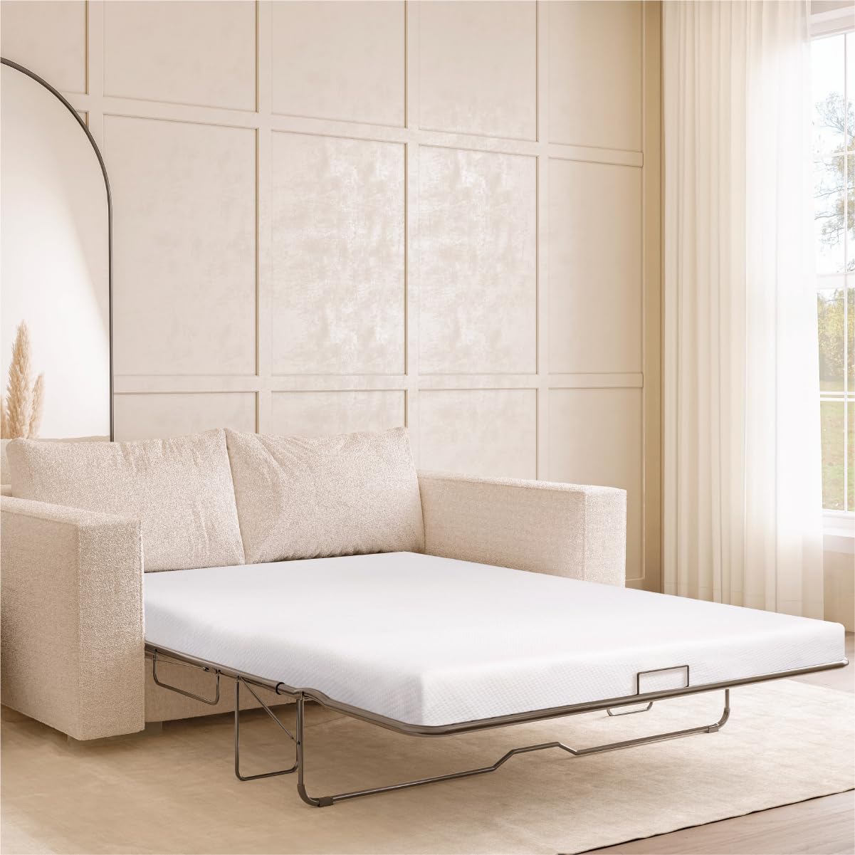 Milliard 4.5 Inch Memory Foam Replacement Mattress with Breathable, Waterproof and Washable Cover for Full Size Sleeper Sofa and Couch Beds (Sofa Not Included) - Full · v2