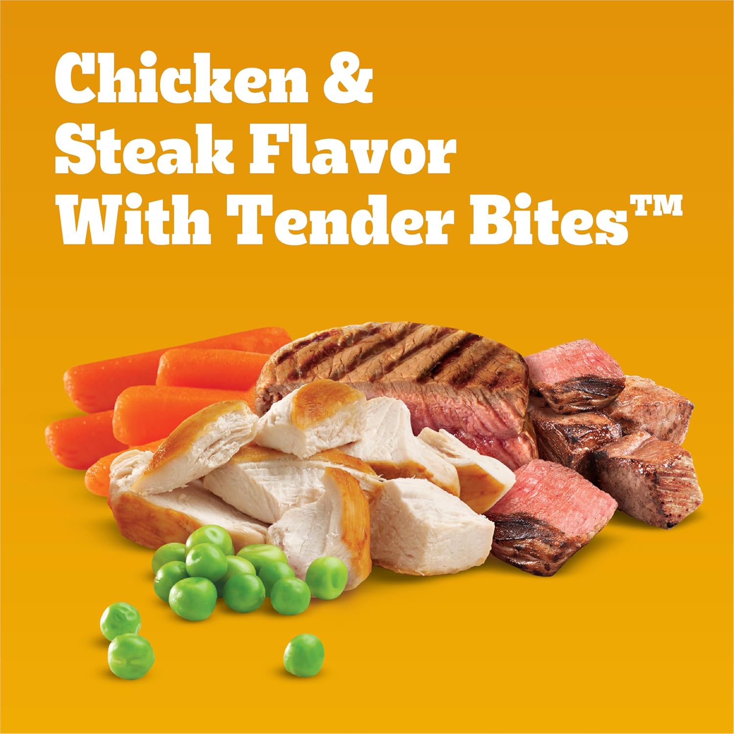 Pedigree With Tender Bites for small dogs Nourriture sèche pour chiens adultes, saveur poulet et steak, sac de 3,5 livres