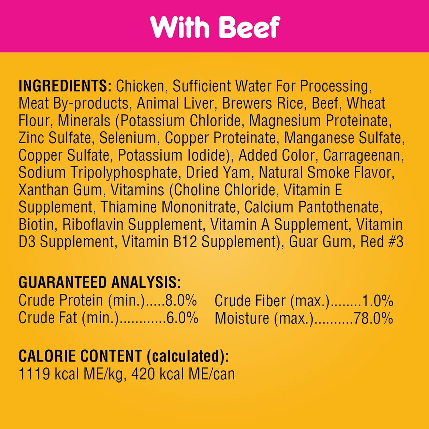 PEDIGREE CHOPPED GROUND DINNER, gevarieerd pakket met zacht natvoer voor volwassenen, met kip en rundvlees, blikjes van 13,2 oz. 24 stuks