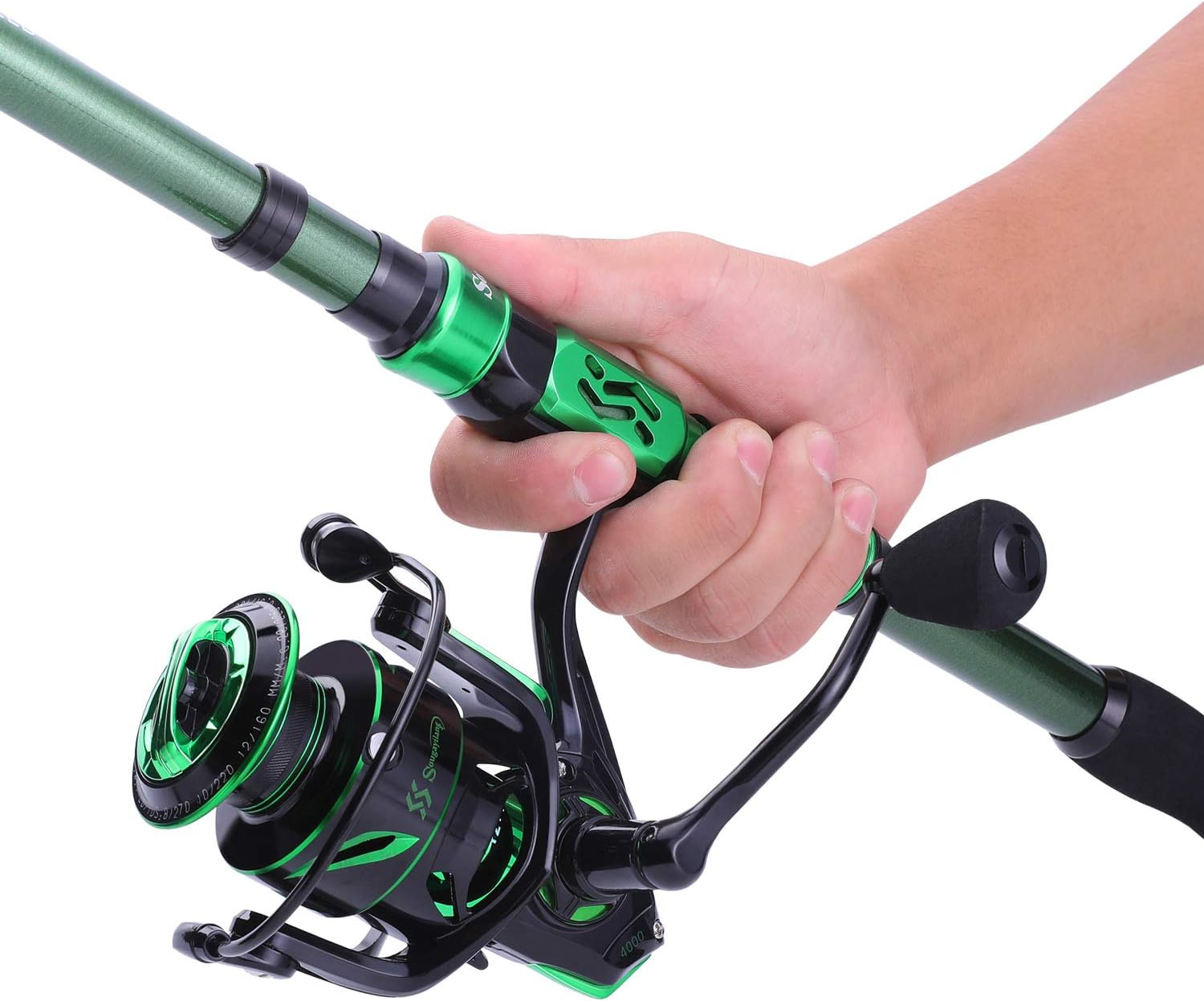 Sougayilang Fishing Rod and Reel Set Carbon Fiber Telescopic Fishing Rod 12 1BB Spinning Reel with Carry Case for Saltwater Freshwater · v2