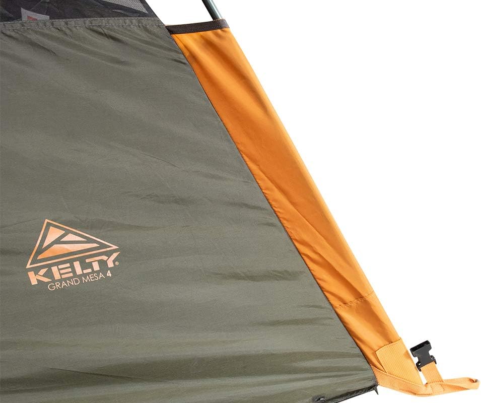 Kelty Grand Mesa 2P- oder 4P-Rucksackzelt — Camping für 3 Jahreszeiten, Durchgangswanderschutz, Stangenrahmen aus Aluminium, eintüriger Vorraum, Modell 2024
