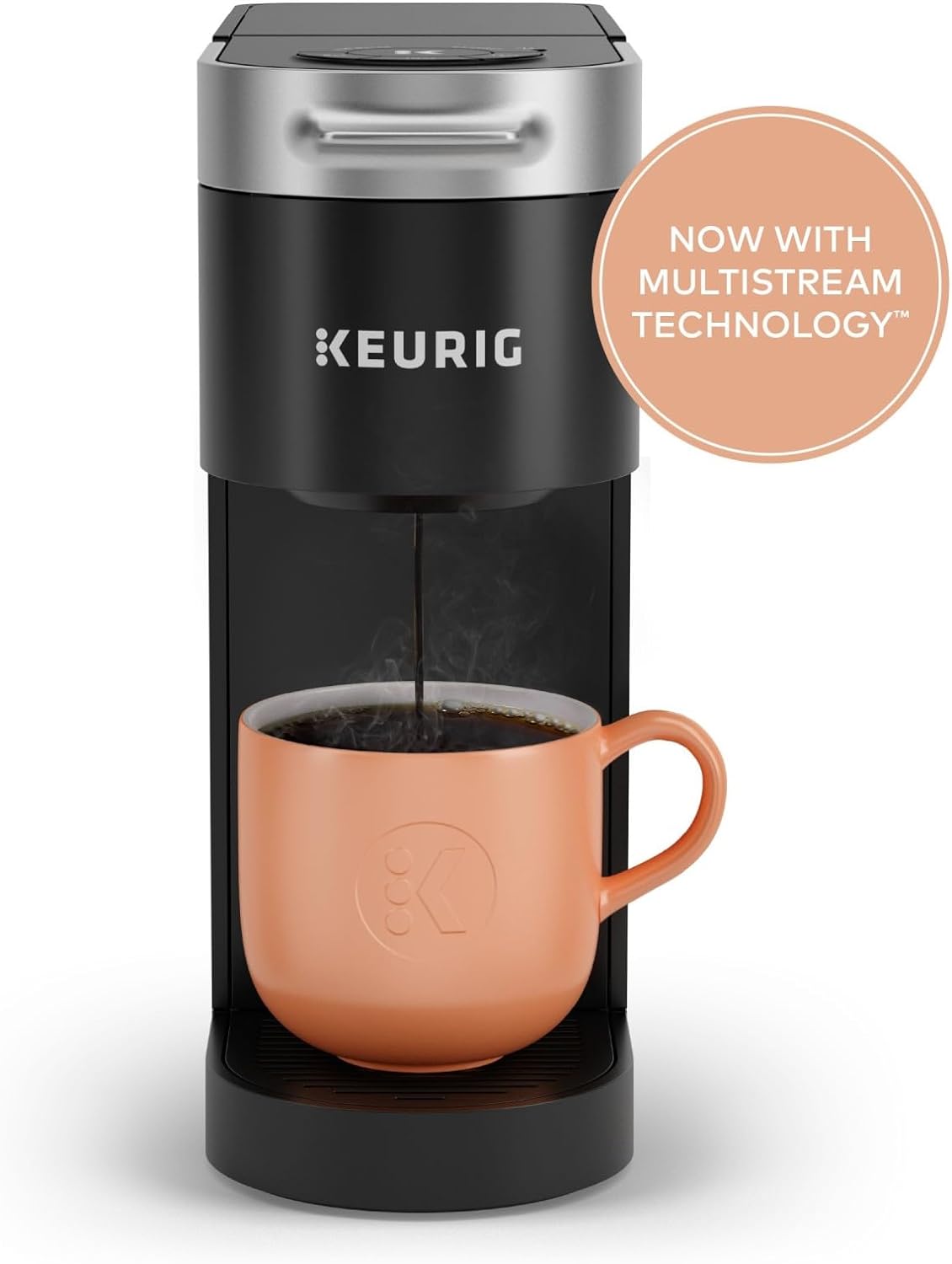 Keurig K-Slim Single Serve K-Cup Pod Coffee Maker, Multistream Technology, 3 Brew Sizes, Slim and Sleek Design, 46oz Removable Reservoir, Black · v2