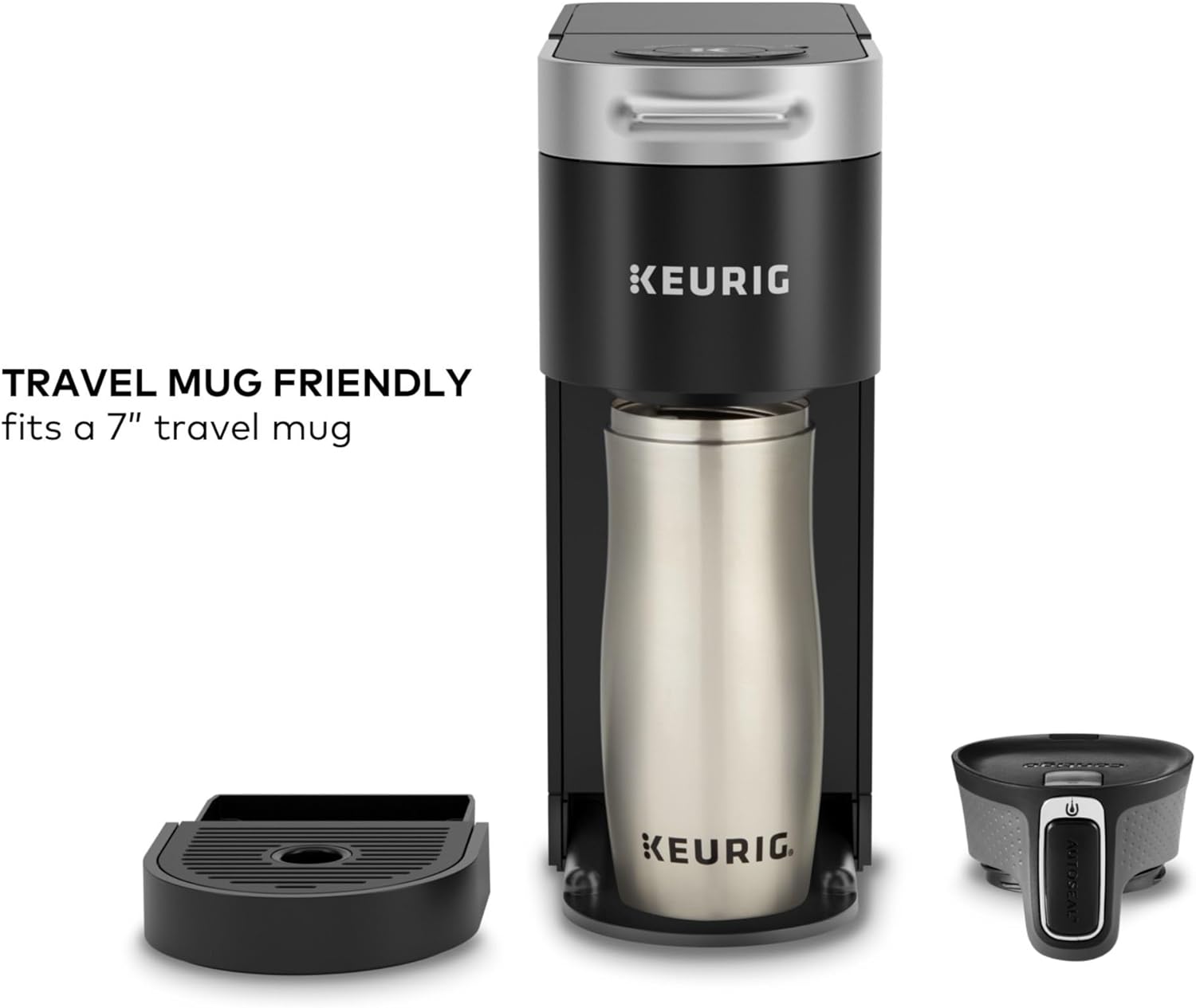 Keurig K-Slim Single Serve K-Cup Pod Coffee Maker, Multistream Technology, 3 Brew Sizes, Slim and Sleek Design, 46oz Removable Reservoir, Black · v2