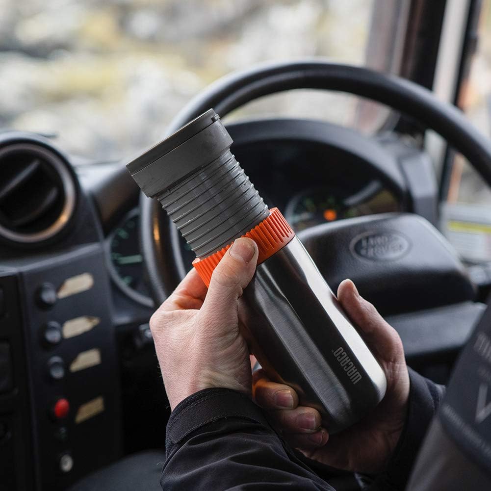 WACACO Pipamoka Taşınabilir Kahve Makinesi, Kahve Bira Makinesi, Hepsi Bir Arada Vakum Basınçlı,Yalıtımlı Seyahat Kupası, Elle Çalışan ve Filtreli Basınçlı Bira Makinesi, Paslanmaz Çelik Termo Bardak, 10 fl oz