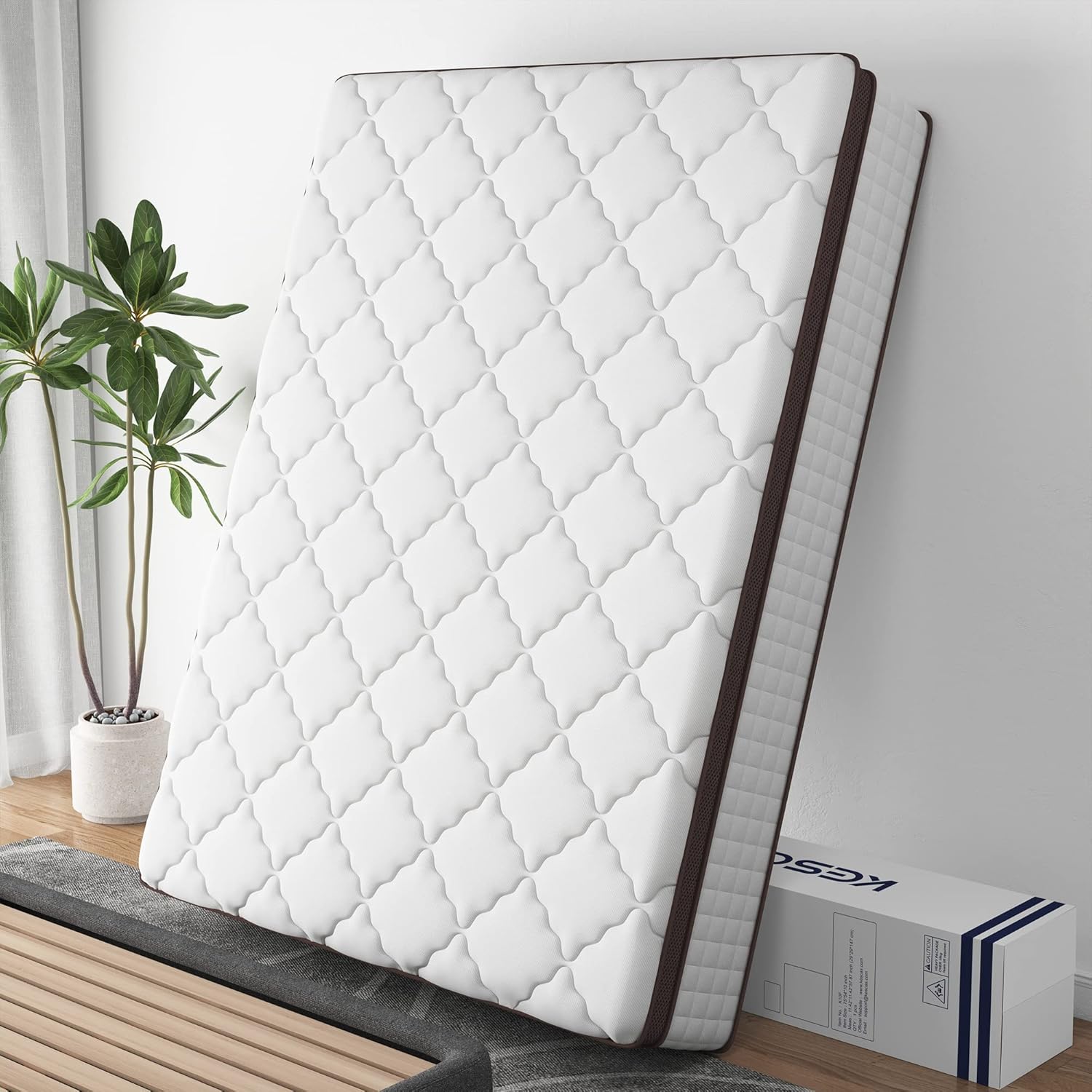 Kescas Full Mattress, 10 Inch Hybrid Mattress with Memory Foam  Heavier Coils, Ergonomic Design for Pressure Relief, Medium Firm Feel · v2