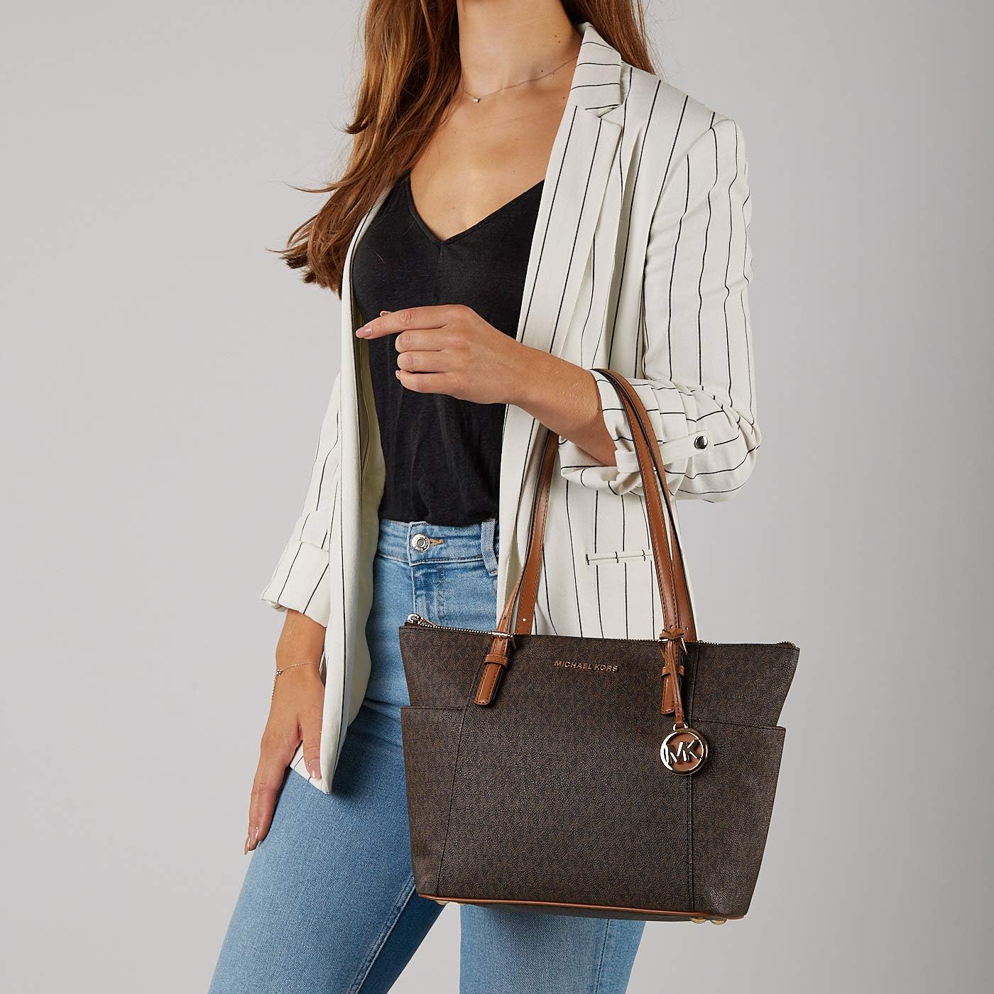 Michael Michael Kors Jet Set Item East/West Top Zip Tote · v2