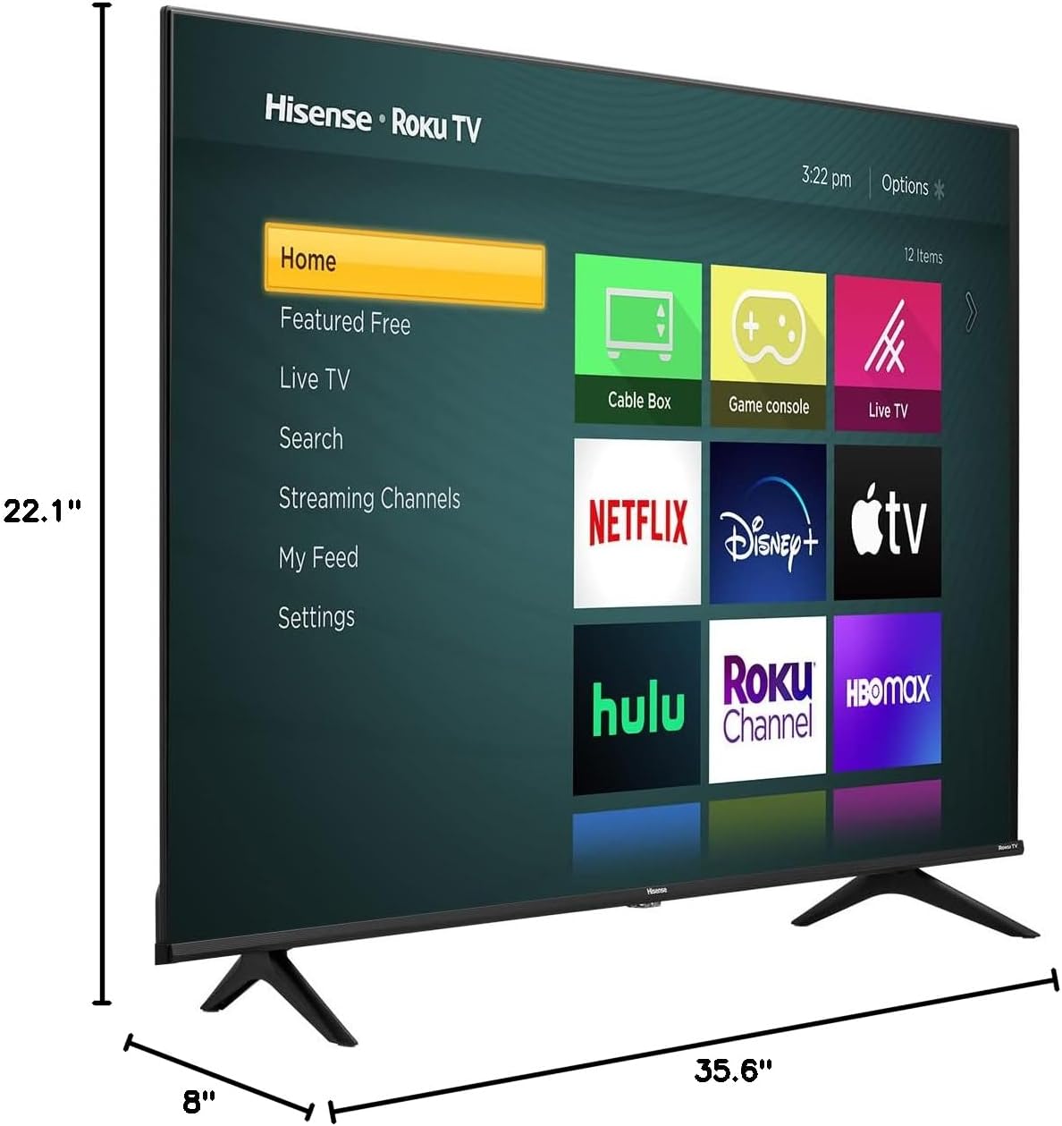 Hisense สมาร์ททีวี LED Roku ซีรีส์ H4 ขนาด 40 นิ้ว พร้อมระบบรองรับ Alexa (40H4F รุ่นปี 2020)