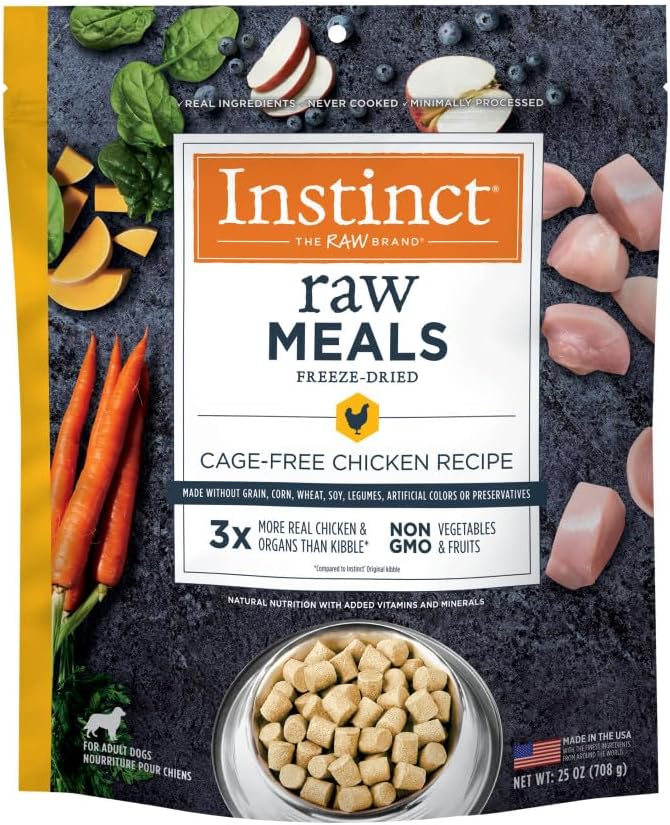 Instinct Freeze Dried Raw Meals Grain Free Dog Food, Dog Food Dry, Freeze Dried Dog Food, Raw Dog Food, Chicken Recipe, 25 oz · v2
