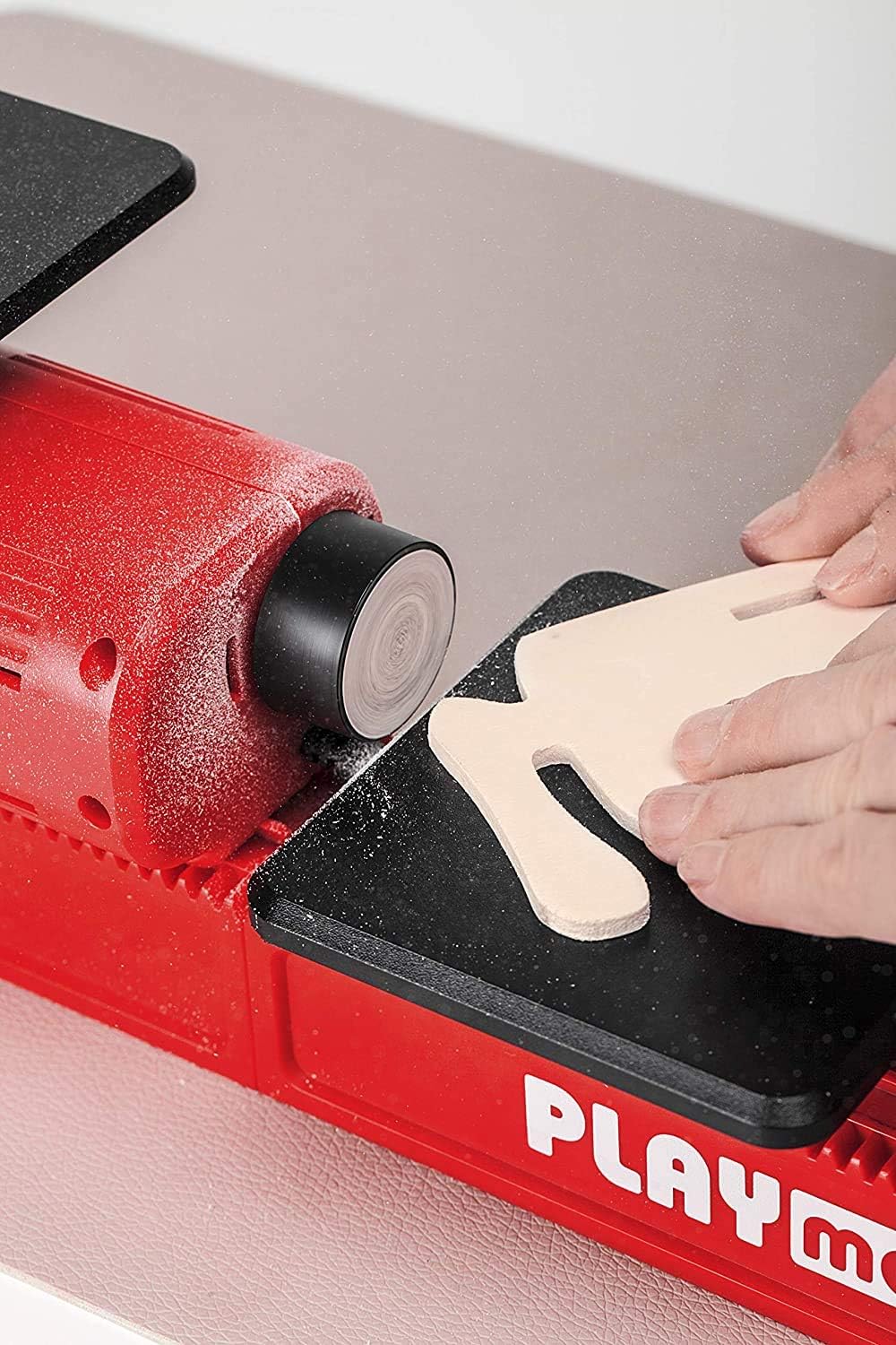 PLAYMAKE 4 in 1 Child-Safe Wood Workshop | World’s Only Kid-Friendly Working Jigsaw | Cuts Through Soft Wood with No Risk of Injury | Secure Base to Any Building Plate | Made in Europe | · v3