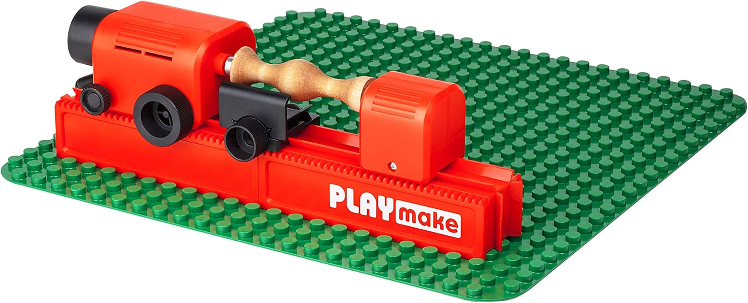 PLAYMAKE 4 in 1 Child-Safe Wood Workshop | World’s Only Kid-Friendly Working Jigsaw | Cuts Through Soft Wood with No Risk of Injury | Secure Base to Any Building Plate | Made in Europe | · v3