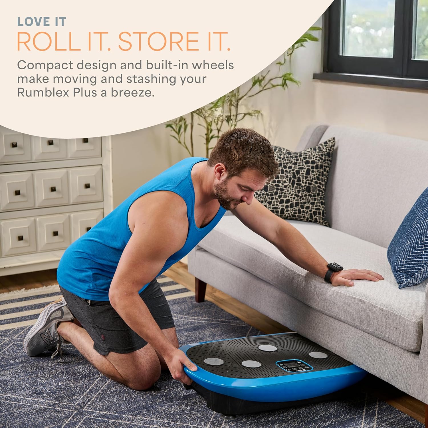 Máy tập thể dục rung LifePro Rumblex Plus 4D - Dao động ba động cơ, rung tuyến tính, xung động 3D/4D | Máy rung toàn thân để giảm cân, tạo hình.
