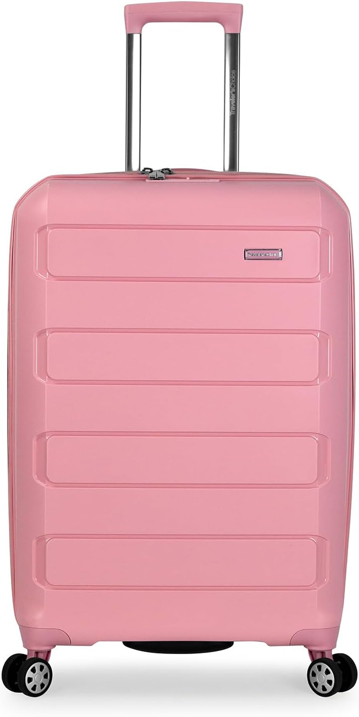 Travelers Choice Pagosa Indestructible Hardshell Rozszerzalny bagaż obrotowy, różowy, tylko do zameldowania