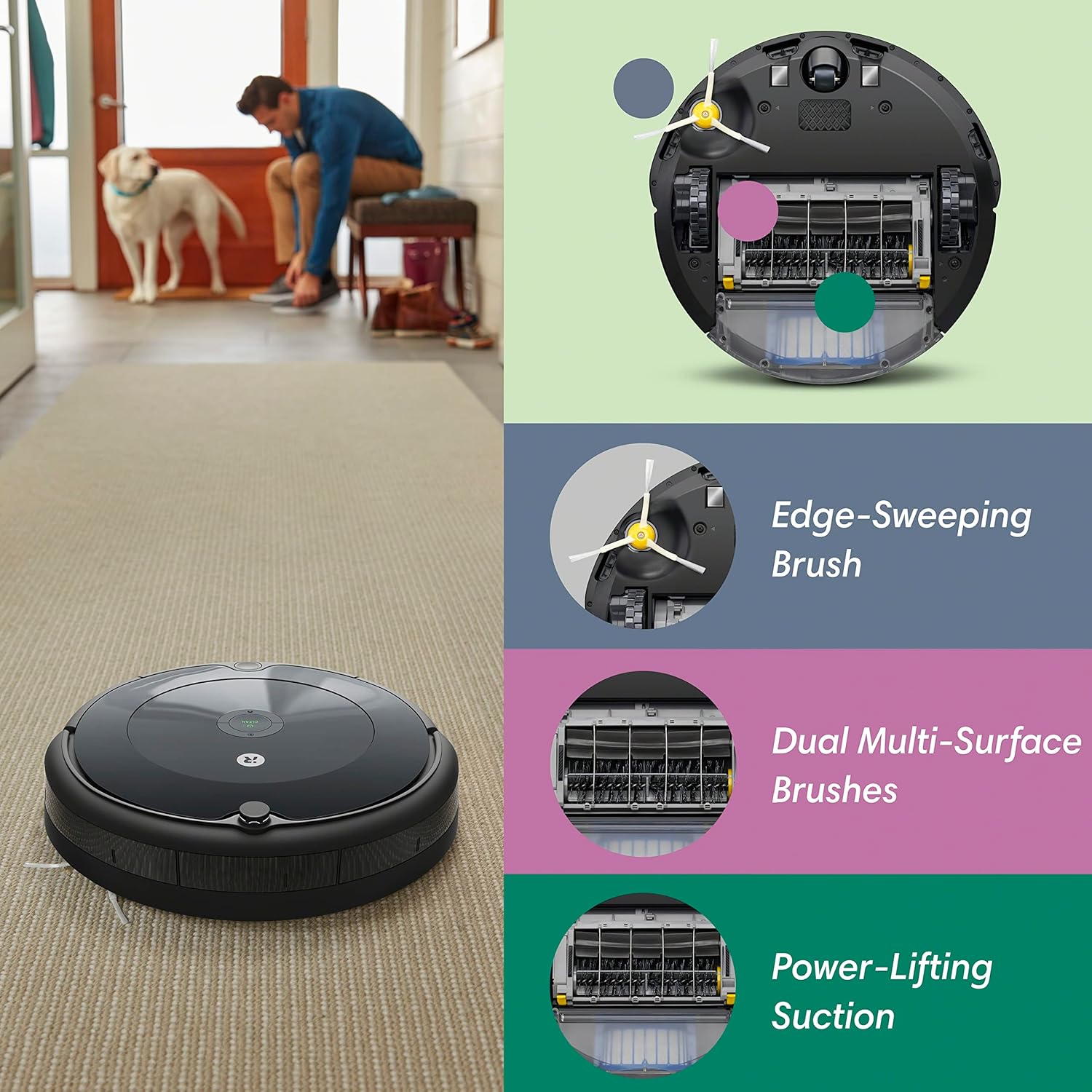 iRobot Roomba 692 Robot Vacuum - Wi-Fi Connectivity, Personalized Cleaning Recommendations, Works with Alexa, Good for Pet Hair, Carpets, Hard Floors, Self-Charging · v2