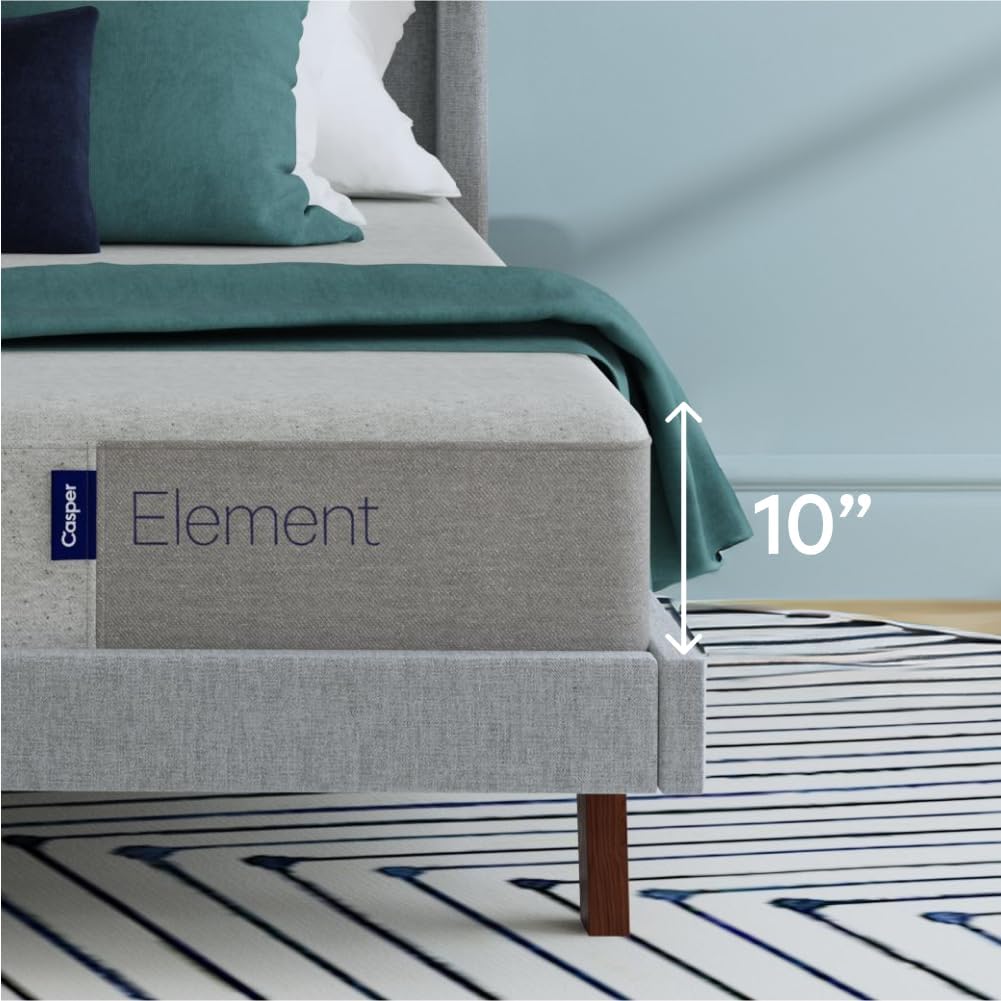 Casper Sleep Element, Queen Medium Firm Mattress - Memory Foam   Support - 100-Night Trial - CertiPUR-US Mattress, Grey · v2