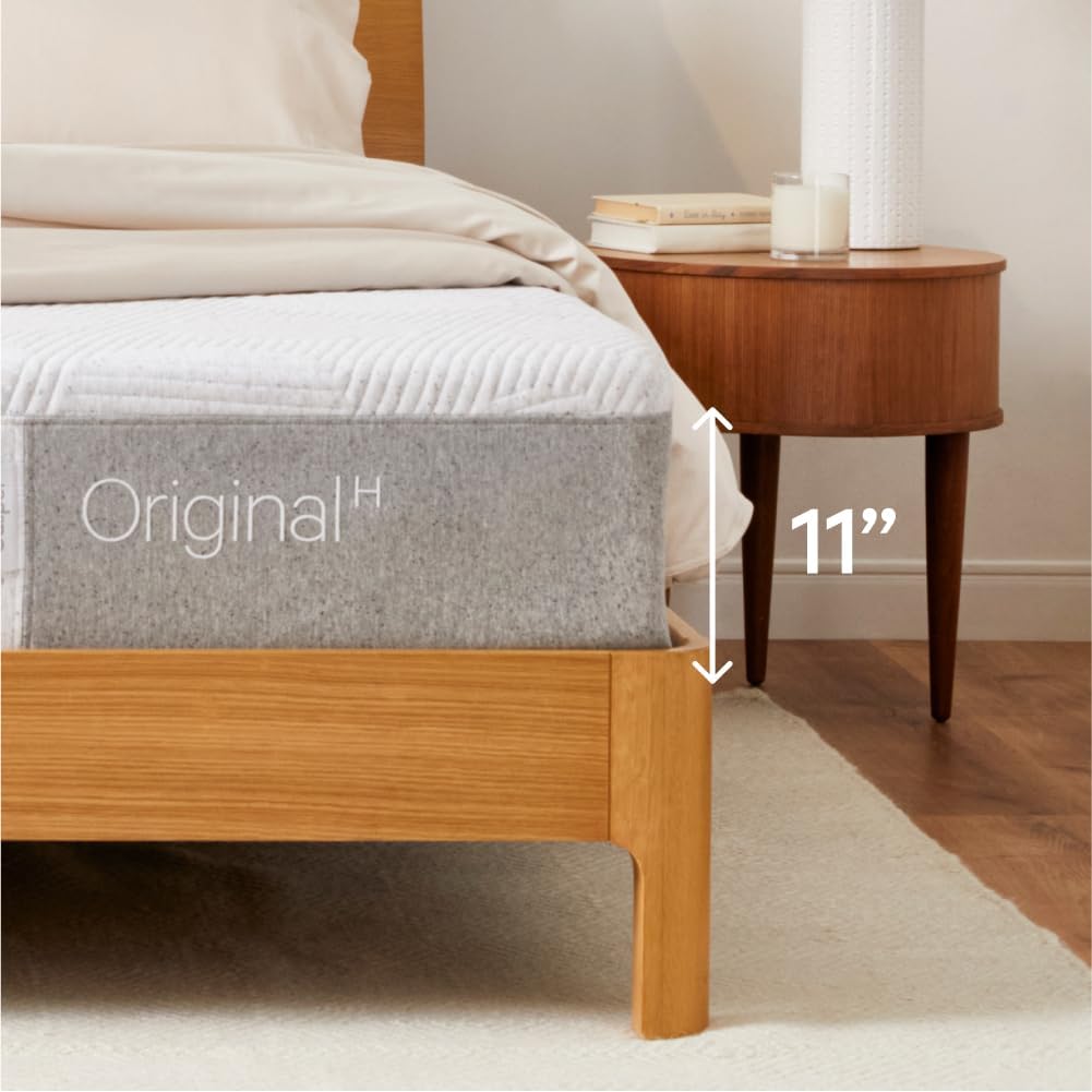 Casper Sleep Orijinal Köpük Hibrid Yatak, Kraliçe Boy - Bölgeli Destekli Orta Sert Bellek KöpüğüTM - 100 Gece Deneme - 10 Yıl Garanti - CertiPUR-US Yatak, Açık Gri