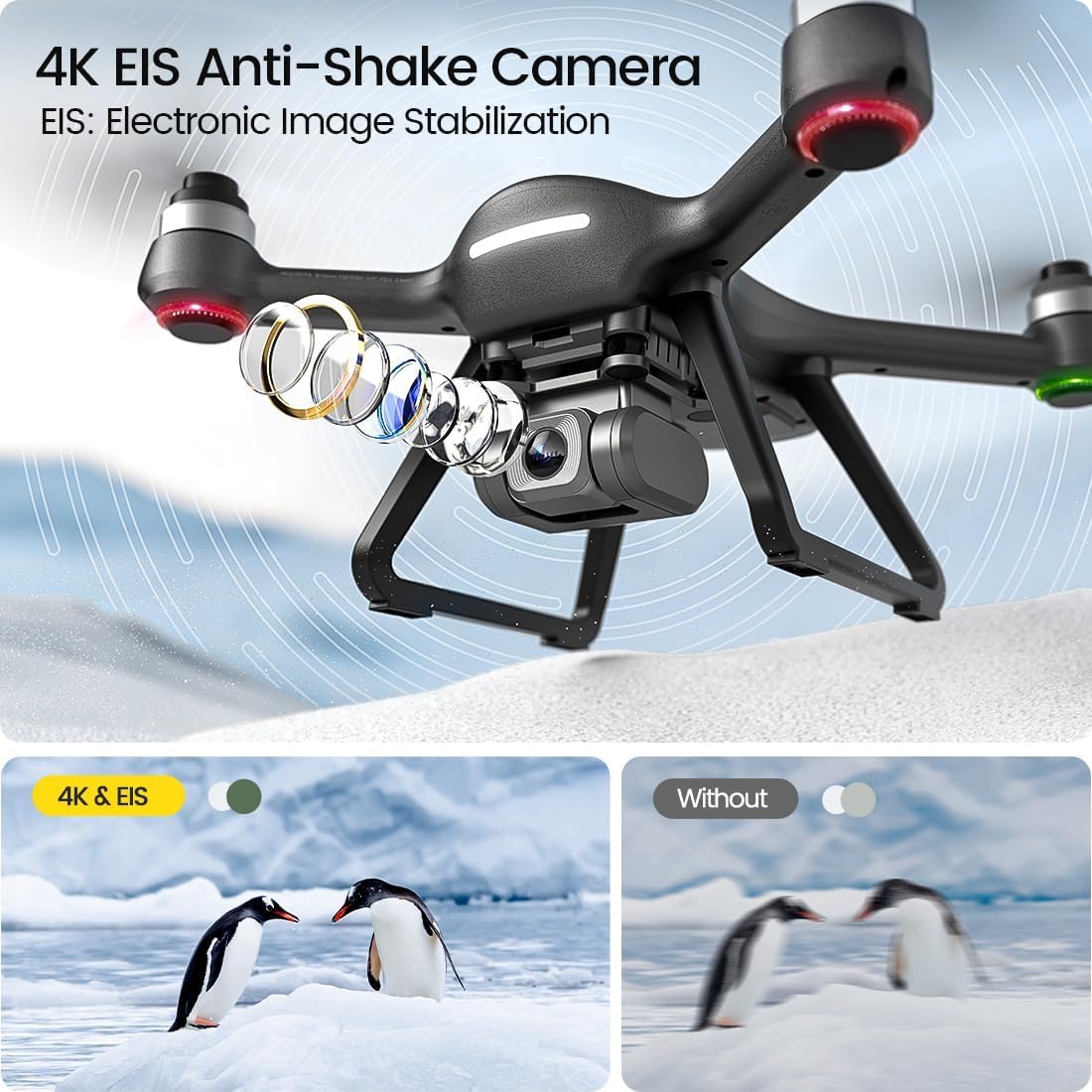 Holy Stone HS700E 4K UHD Drone with EIS Anti Shake 130 FOV Camera for Adults, GPS Quadcopter with 5GHz FPV Transmission, Brushless Motor, Easy Auto Return Home, Follow Me and Outdoor Carrying Case · v4