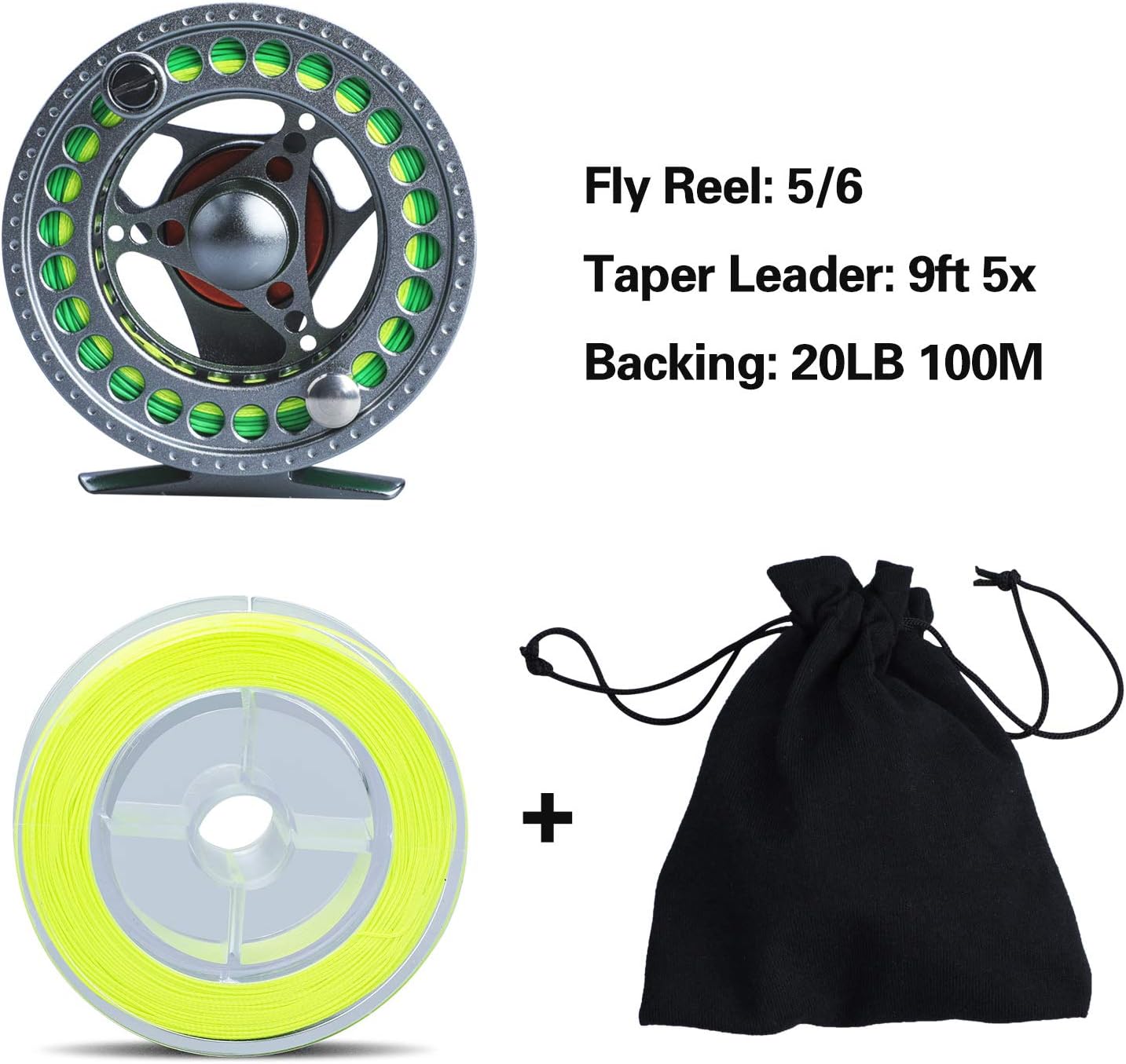 Sougayilang Fly Fishing Rod and Reel Combo, 4 Pieces Ultra Lightweight Portable Fly Rod and CNC Machined Aluminum Alloy Reel Complete Starter Package with Rod Bag · v3