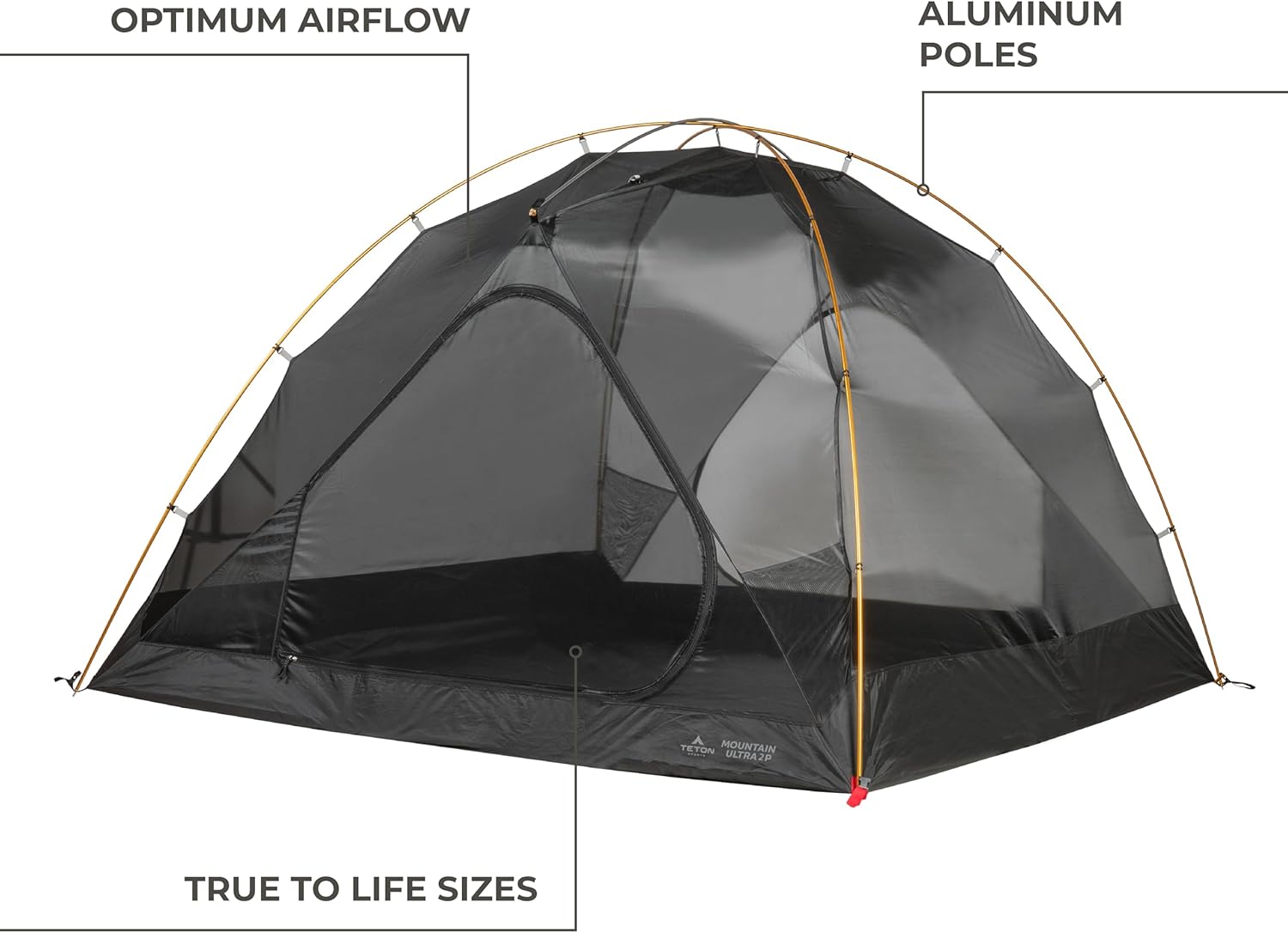 Carpas TETON Sports Mountain Ultra, tienda de campaña para 3 y 4 personas, ligera, perfecta para acampar, hacer senderismo y hacer mochileros, impermeables y diseñadas para durar