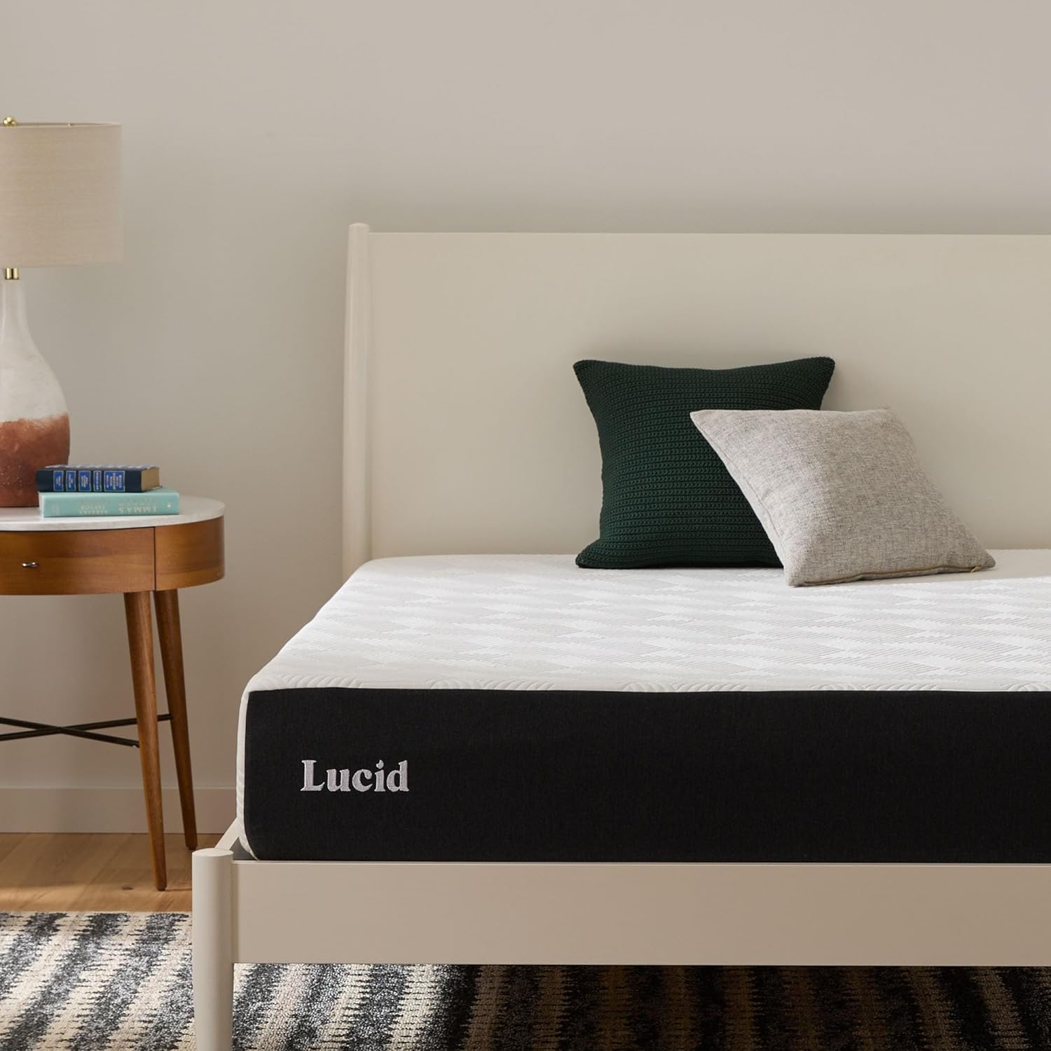 LUCID 10 Inch Memory Foam Mattress - Medium Feel - Infused with Bamboo Charcoal and Gel - Bed in a Box - Temperature Regulating - Pressure Relief - Breathable - Twin XL Size · v2