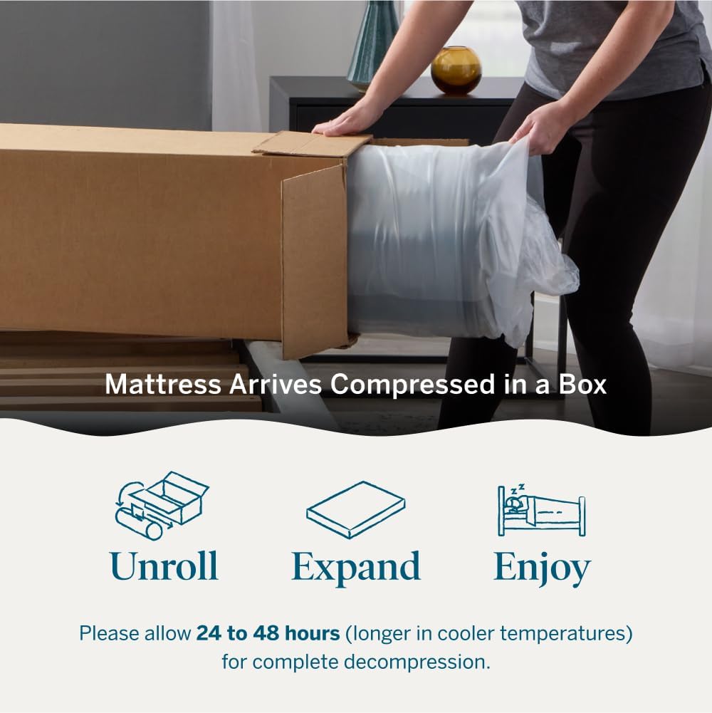 LUCID 10 Inch Memory Foam Mattress - Medium Feel - Infused with Bamboo Charcoal and Gel - Bed in a Box - Temperature Regulating - Pressure Relief - Breathable - Twin XL Size · v2