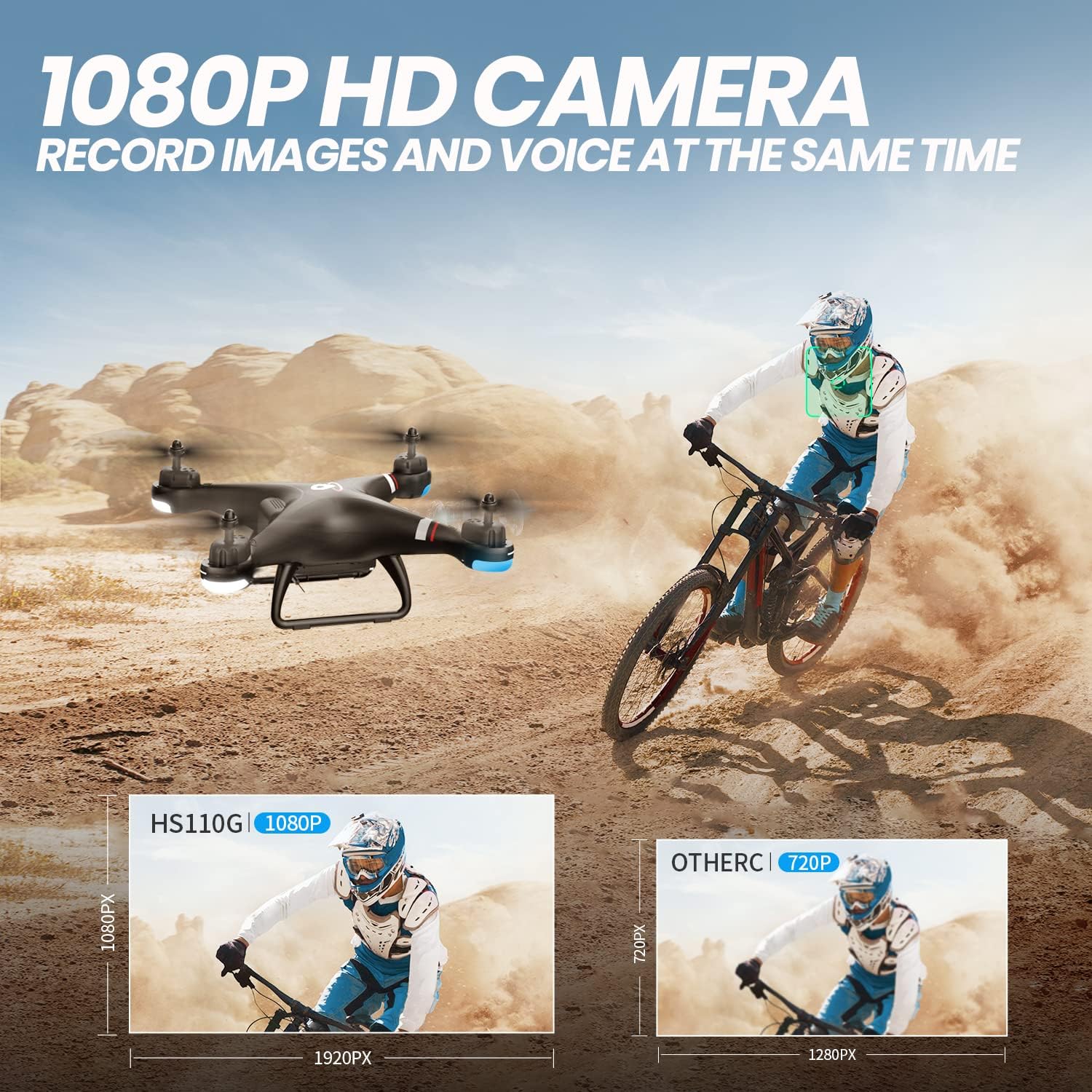 Holy Stone GPS Drone with 1080P HD Camera FPV Live Video for Adults and Kids, Quadcopter HS110G Upgraded Version, 2 Batteries, Altitude Hold, Follow Me and Auto Return, Easy to Use for Beginner · v4