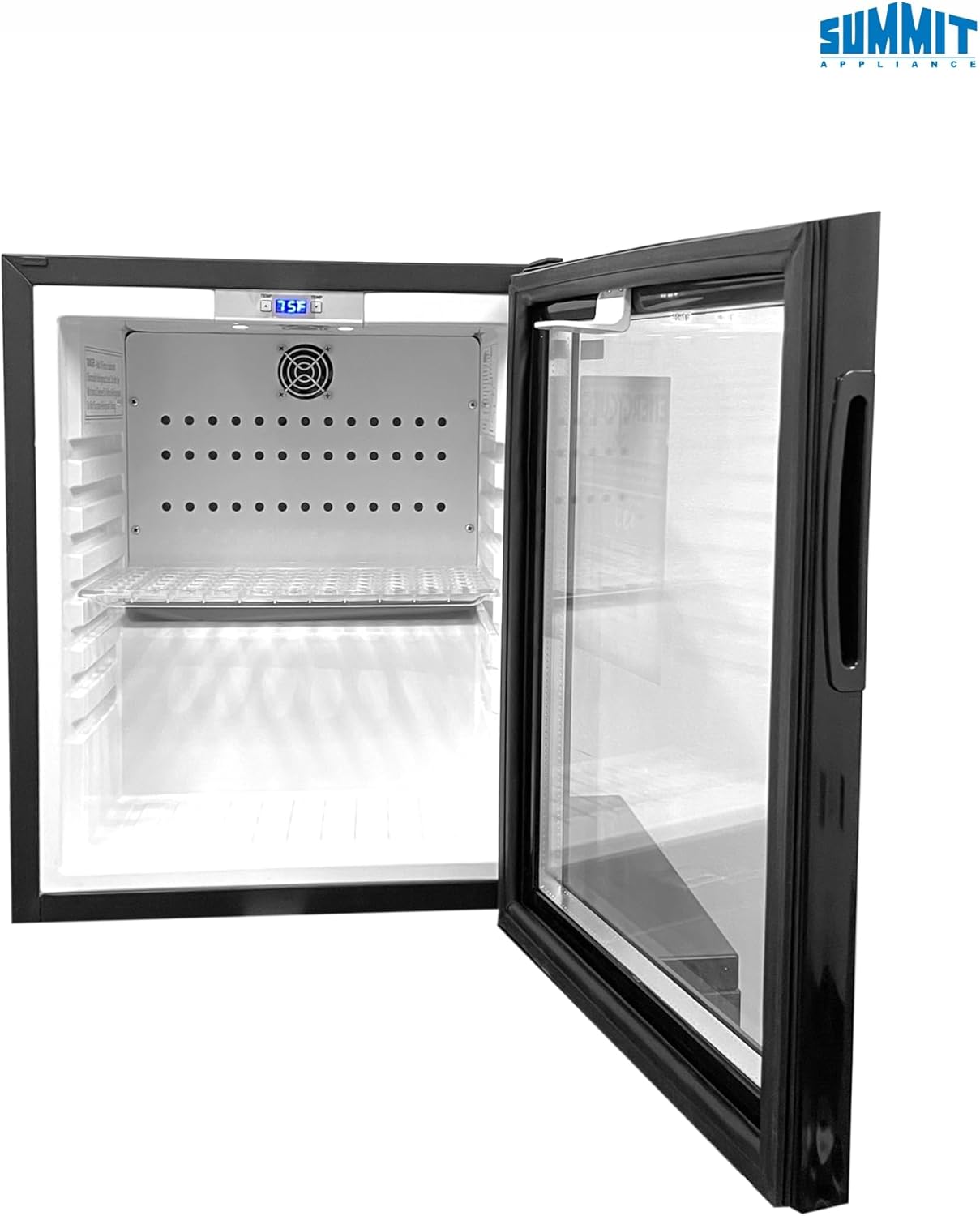 Summit MB13G 16 Wide Compact Minibar for Hotels, Quiet 33.5 dB, Lock Mini Bar Refrigerator, Automatic Defrost, Compact Dimensions, White Interior, Tempered Glass Door, UL-471 Commercial Standards · v4