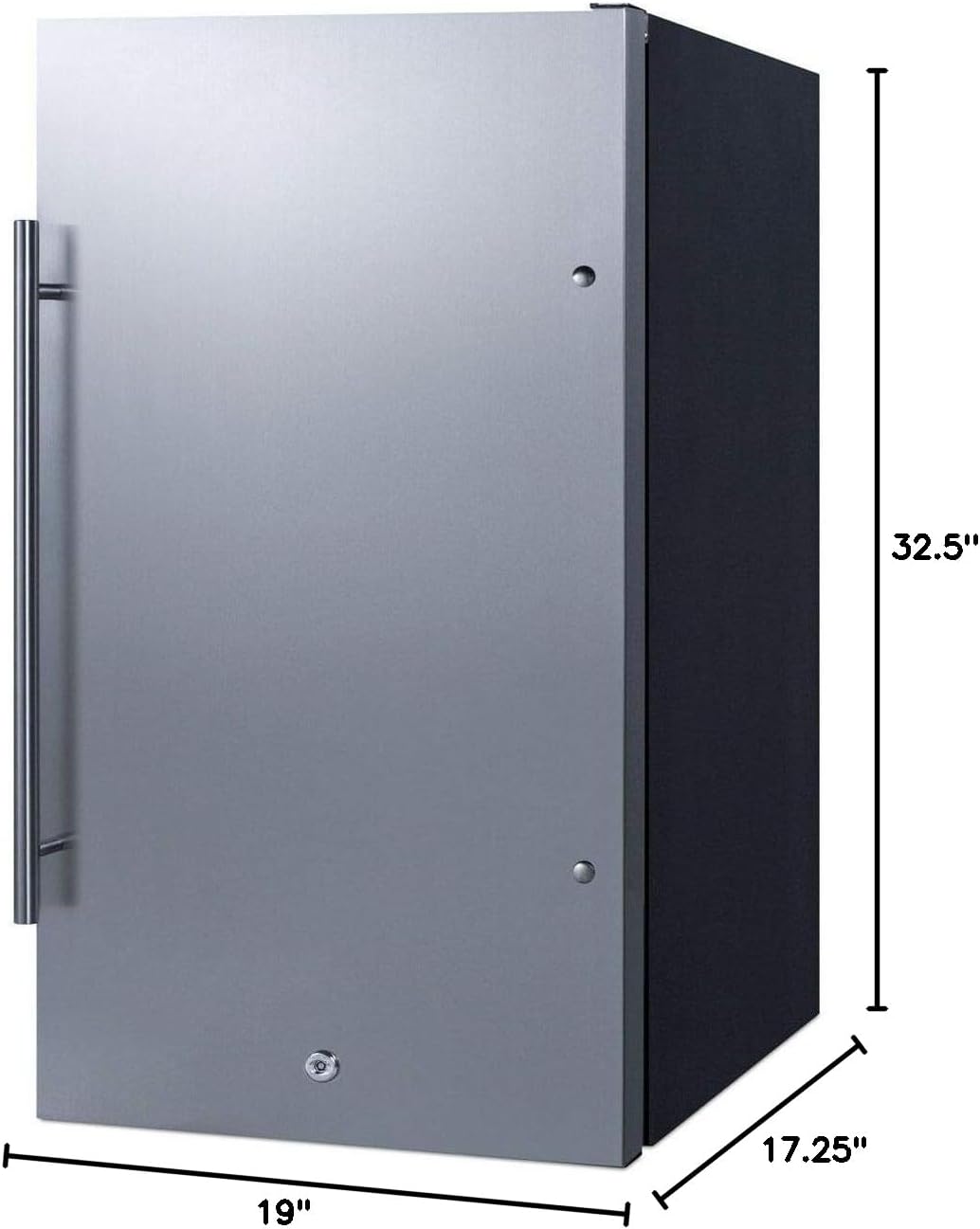 Summit Appliance FF195ADA ADA Wbudowana lodówka o małej głębokości, zgodna z ADA; 3,13 cu.ft.; Automatyczne rozmrażanie; Idealny do małych pomieszczeń komercyjnych i mieszkalnych