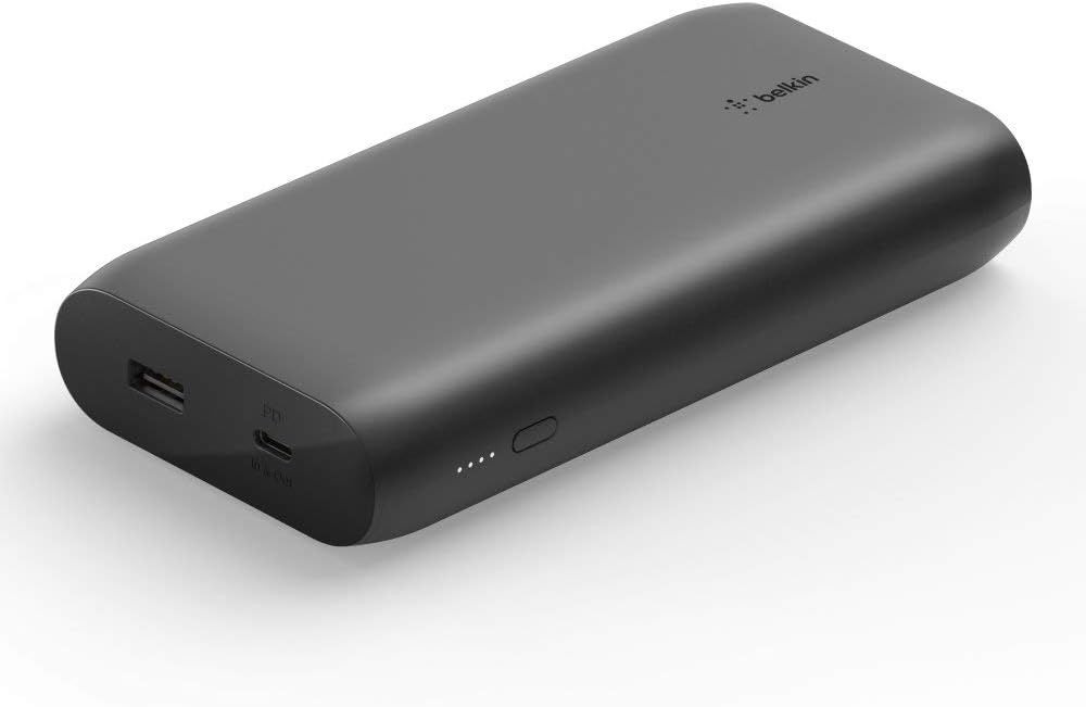 Belkin BoostCharge USB-C PD 20k mAh Power Bank, Portable iPhone Charger, Battery Charger for Apple iPhone, iPad Pro, Samsung Galaxy,  More with USB-C Cable Included - Black