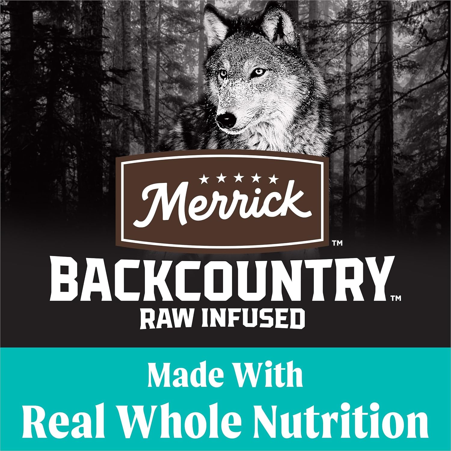 طعام الكلاب البالغة الجاف الخالي من الحبوب من Merrick Backcountry، مع قطع خام مجففة بالتجميد، وصفة خاصة بالطيور البرية - كيس 4.0 رطل