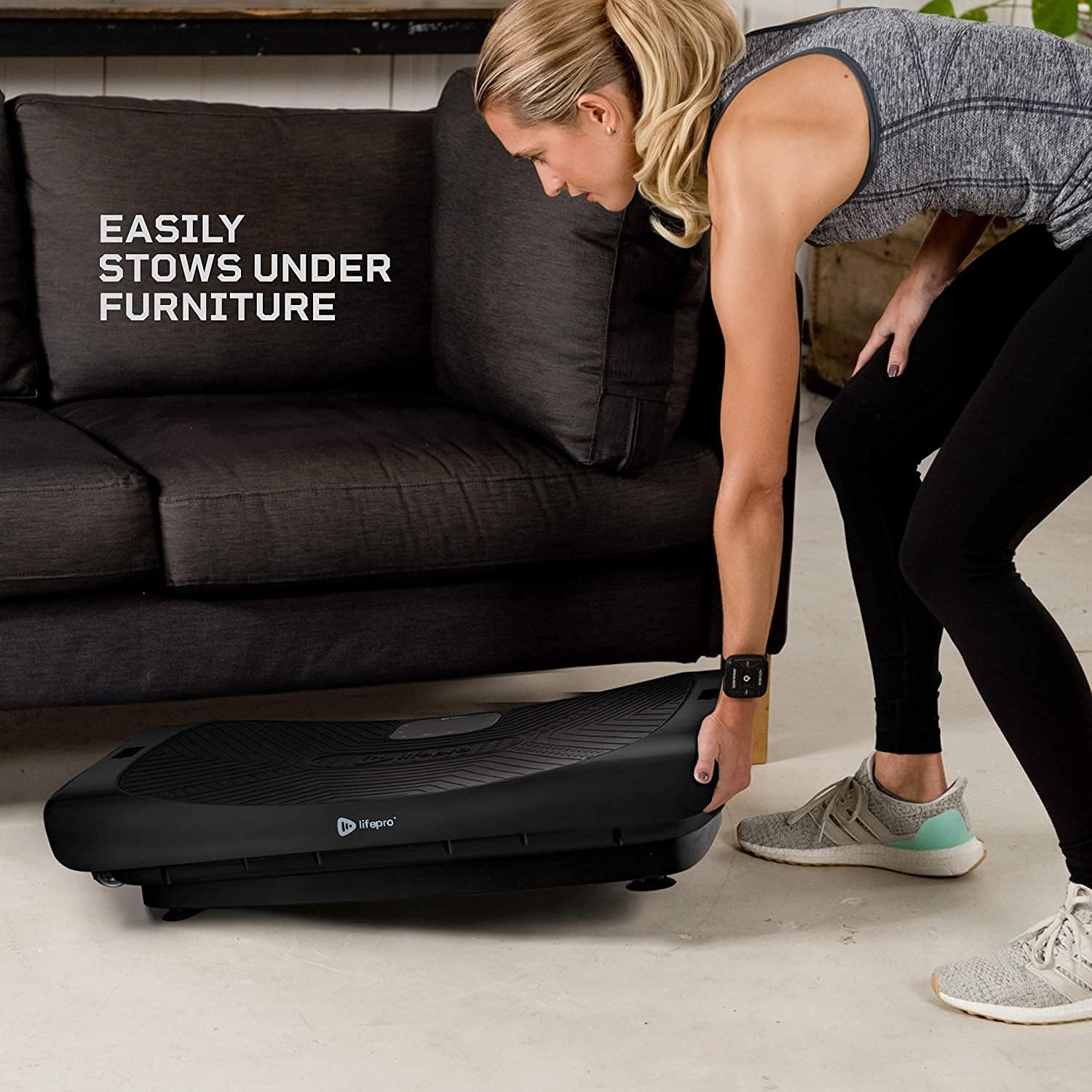 LifePro Rumblex 4D Pro Vibration Plate - Whole Body Vibration Platform Exercise Machine - Home Workout Equipment for Weight Loss, Toning  Wellness - Full Bundle of Bands, Straps amp; Accessories