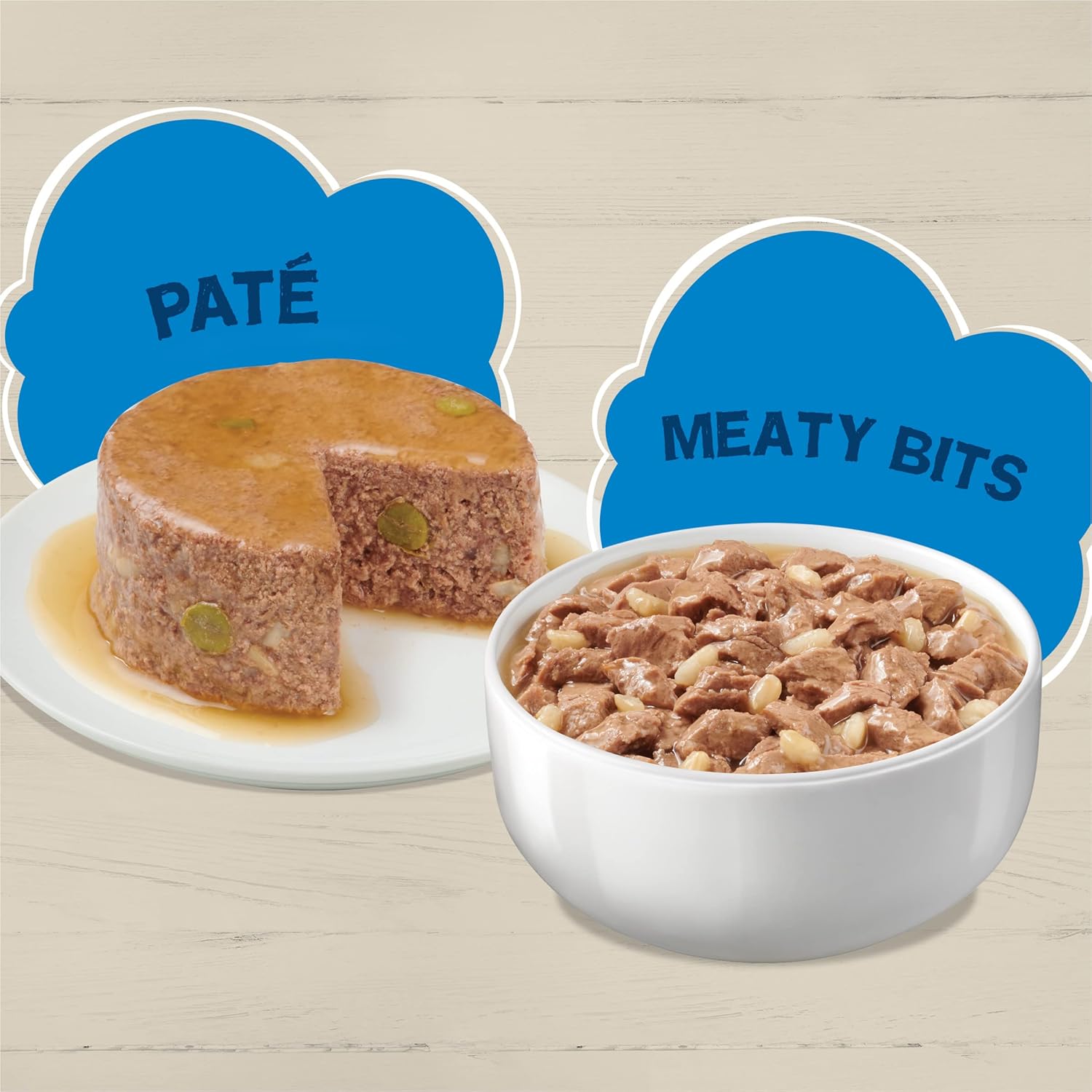 Purina Friskies Ocean Favorites, patè di cibo umido per gatti e pezzetti di carne, con salmone e tonno - (confezione da 24), lattine da 5,5 once