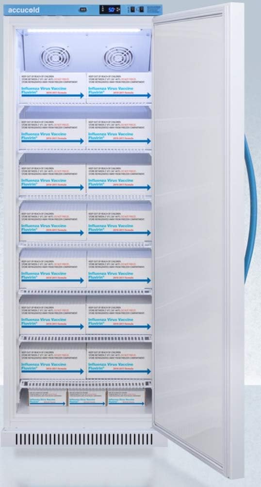 Accucold ARS12PV 12 Cu.Ft. Aufrechter Impfstoffkühlschrank, weiß; speziell für Apotheken-, Medikamente- und Impfstoffanwendungen entwickelt und gebaut, um die Einhaltung der CDC/VFC-Richtlinien zu unterstützen